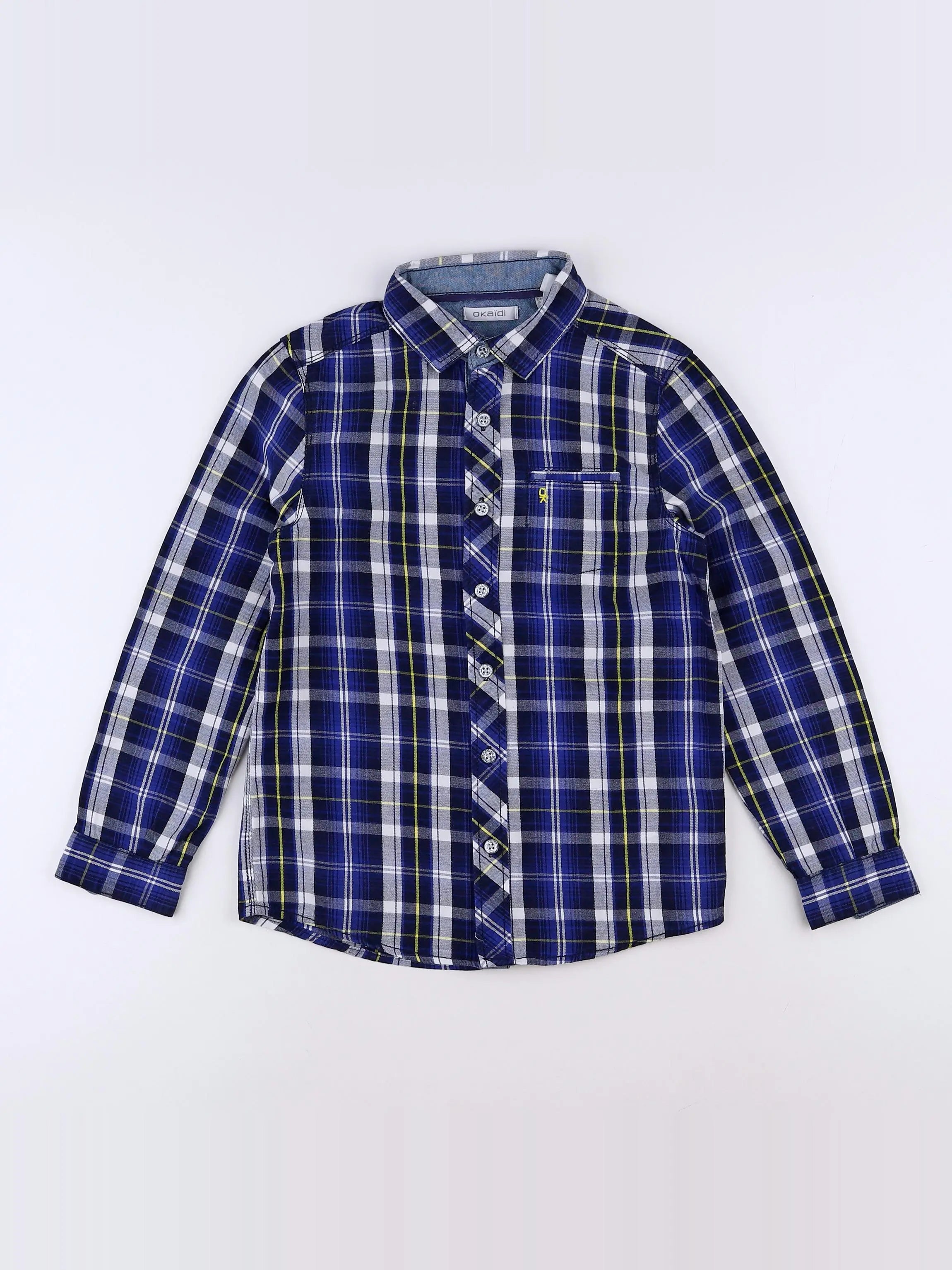 Okaidi - chemise bleu - 8 ans