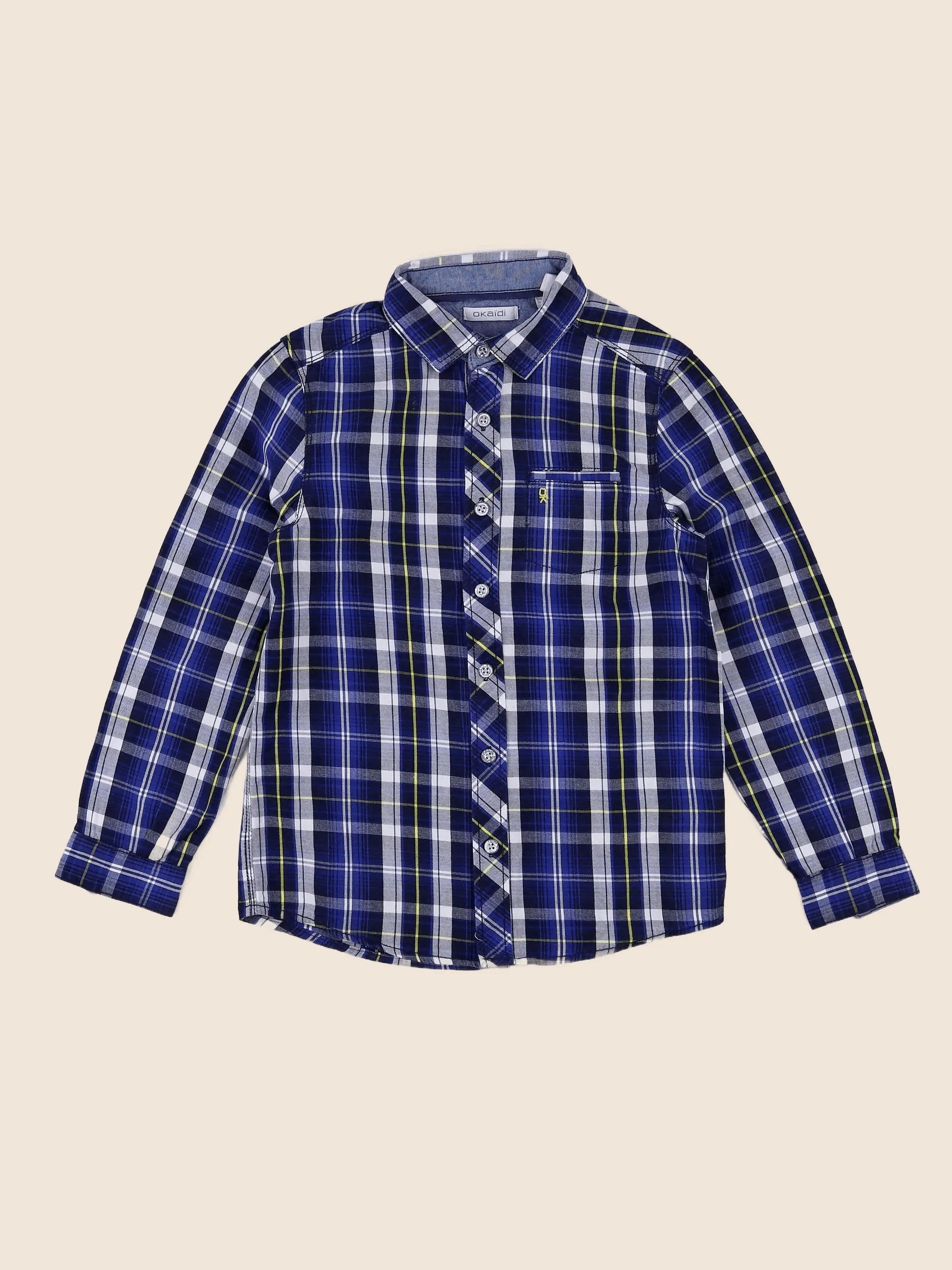 Okaidi - chemise bleu - 8 ans