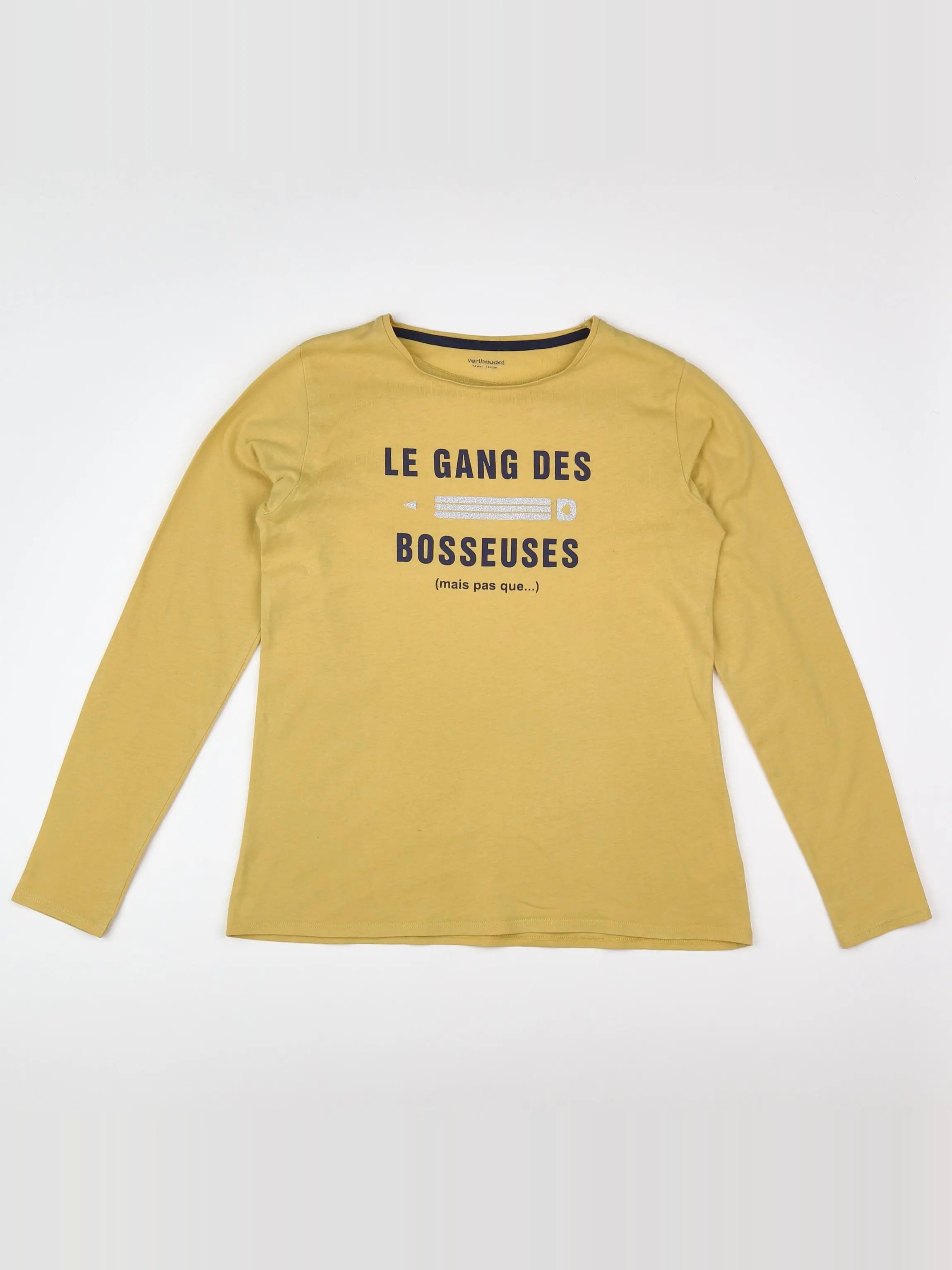 Vertbaudet - tee-shirt jaune - 12 ans