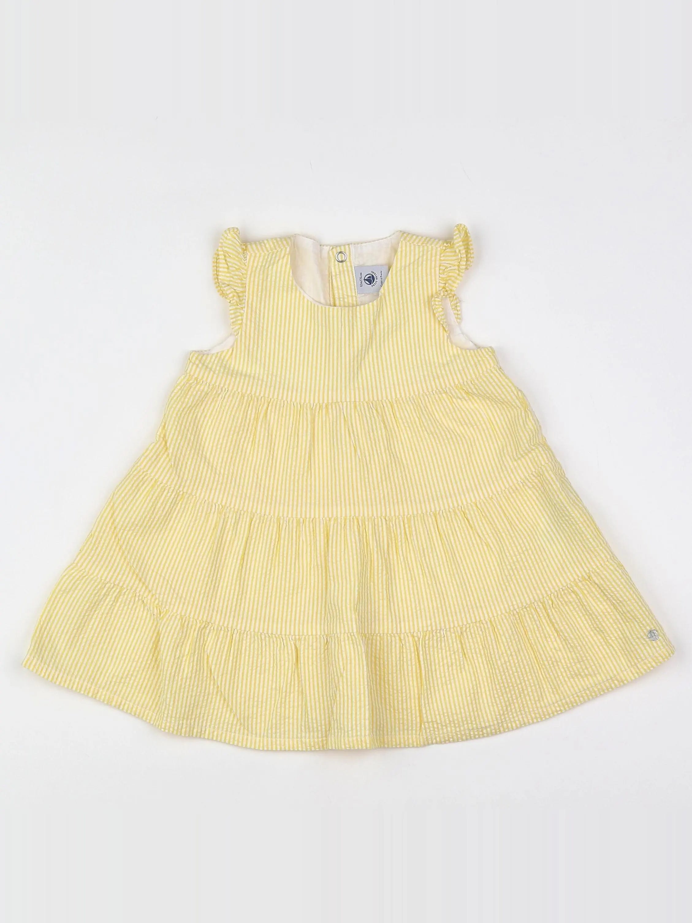 Petit Bateau - robe jaune - 12 mois