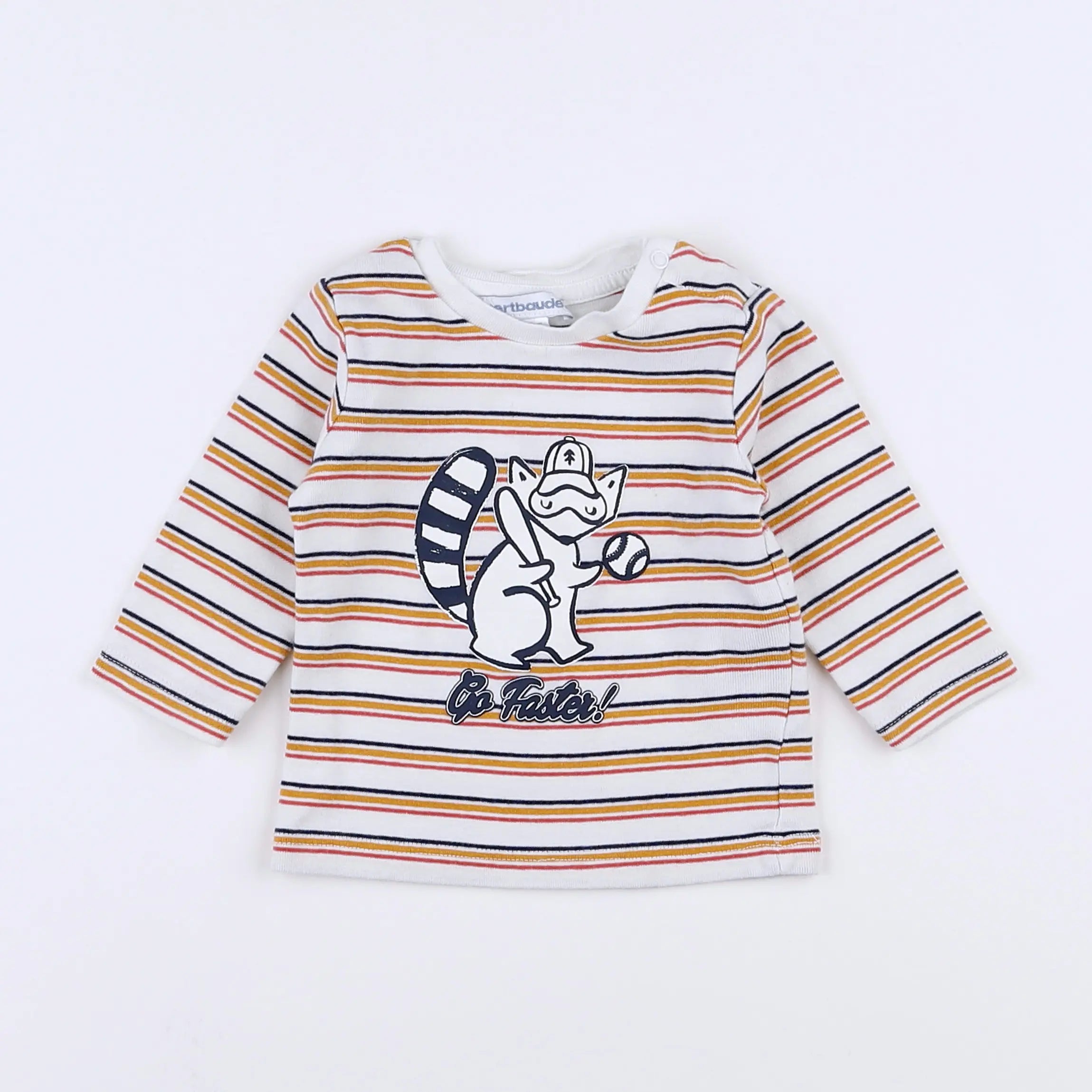Vertbaudet - tee-shirt marron - 3 mois