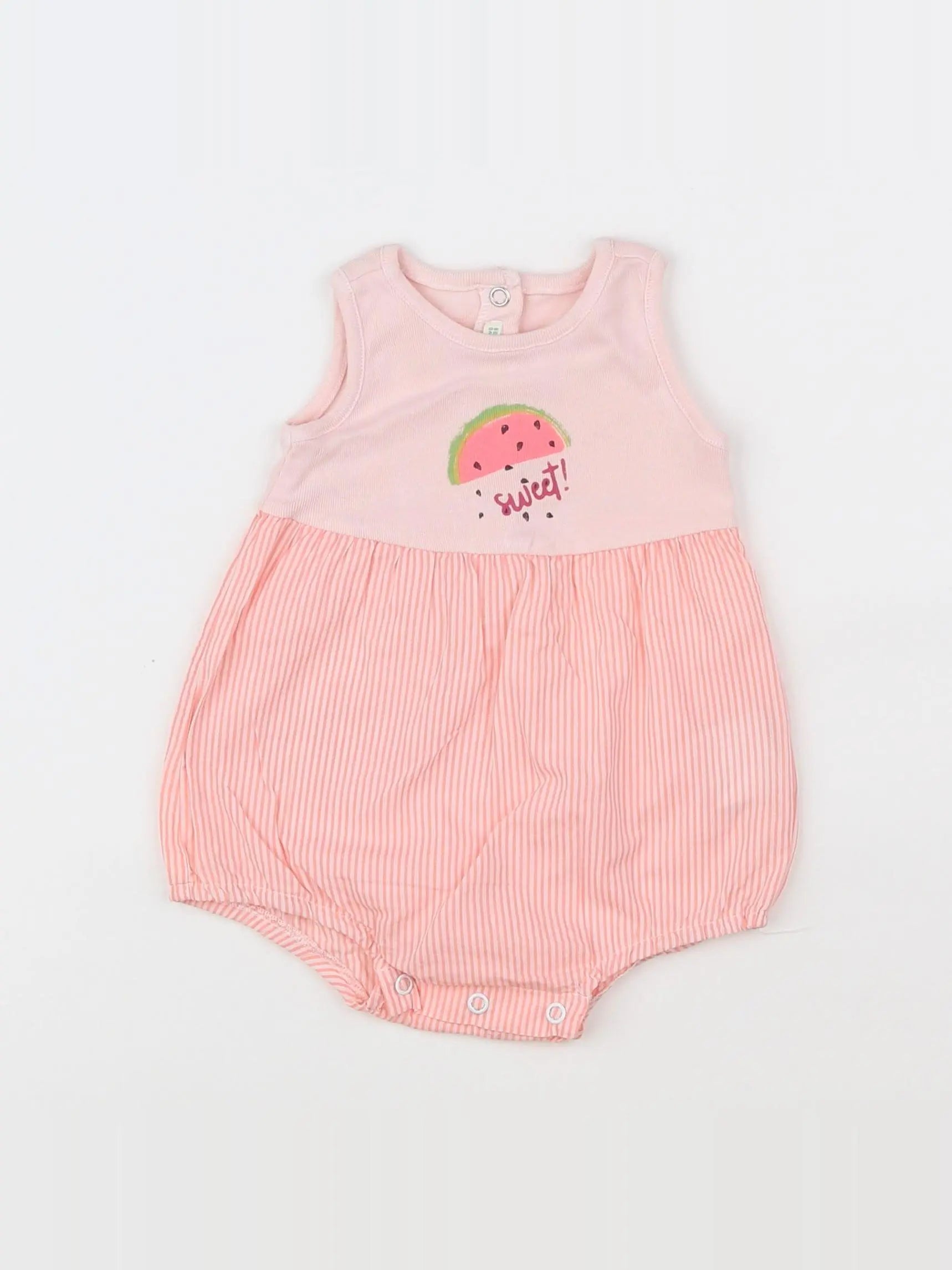 Benetton - combinaison rose - 3/6 mois