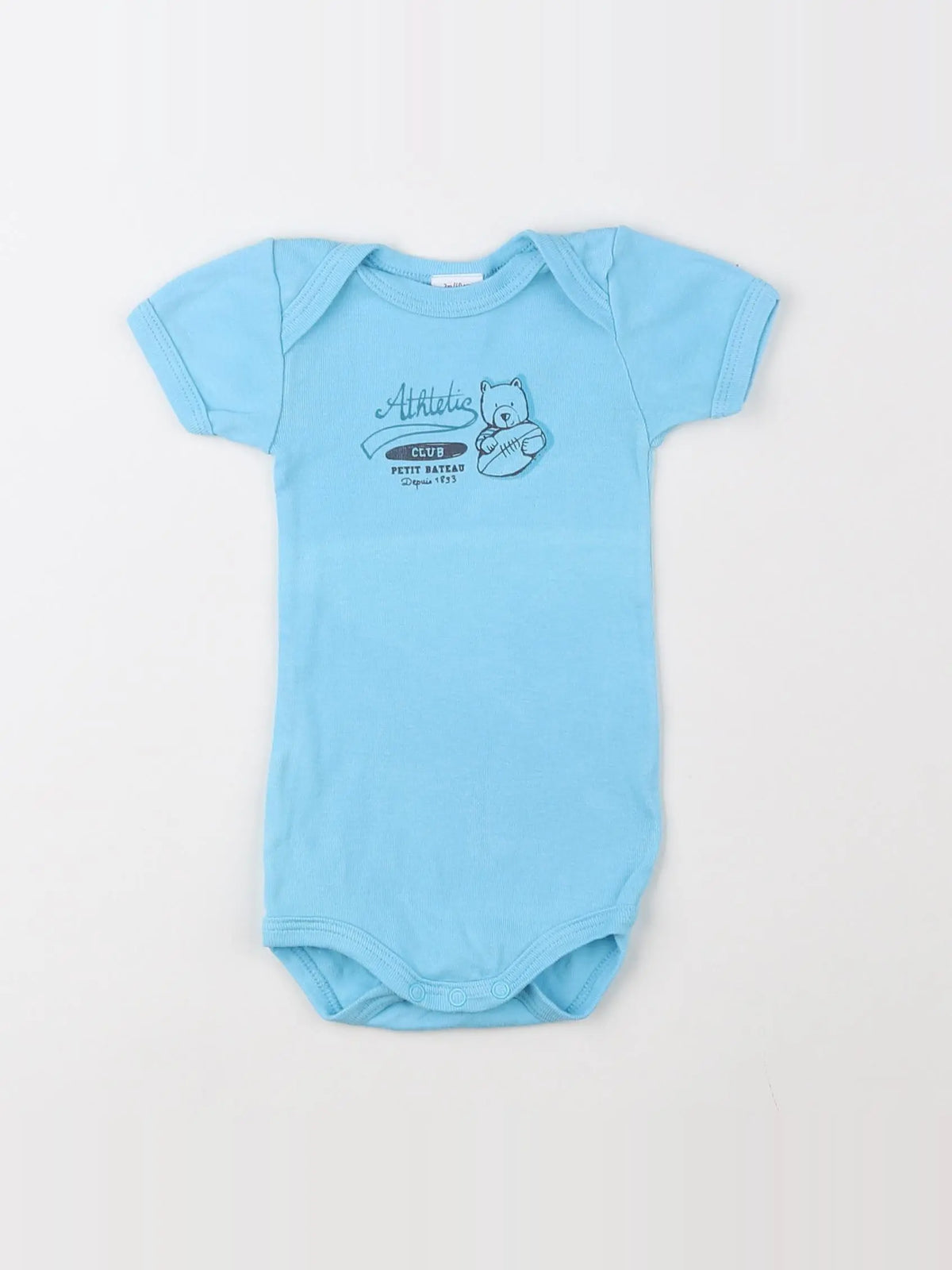 Petit Bateau - body bleu - 3 mois