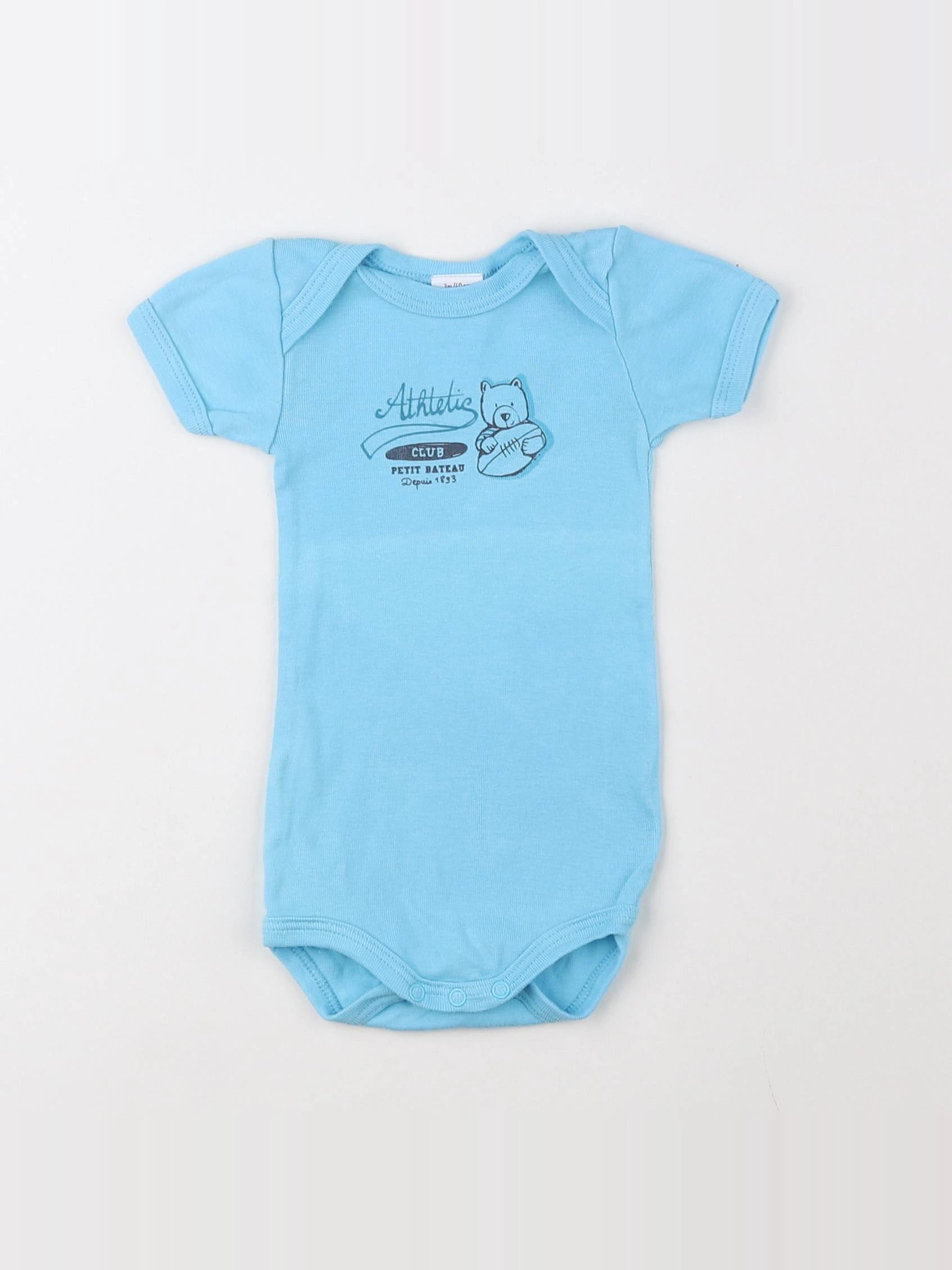 Petit Bateau - body bleu - 3 mois