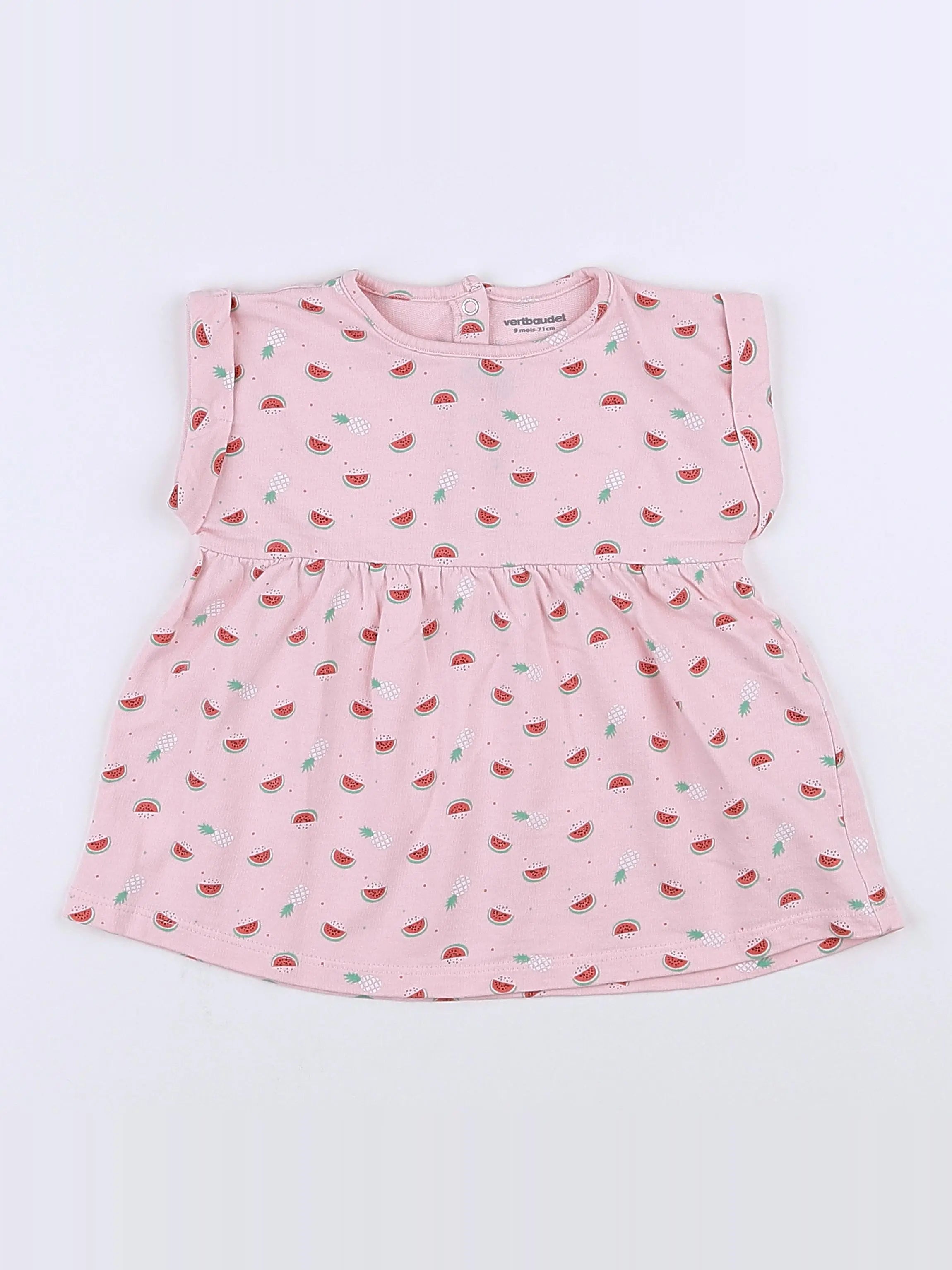 Vertbaudet - robe rose - 9 mois