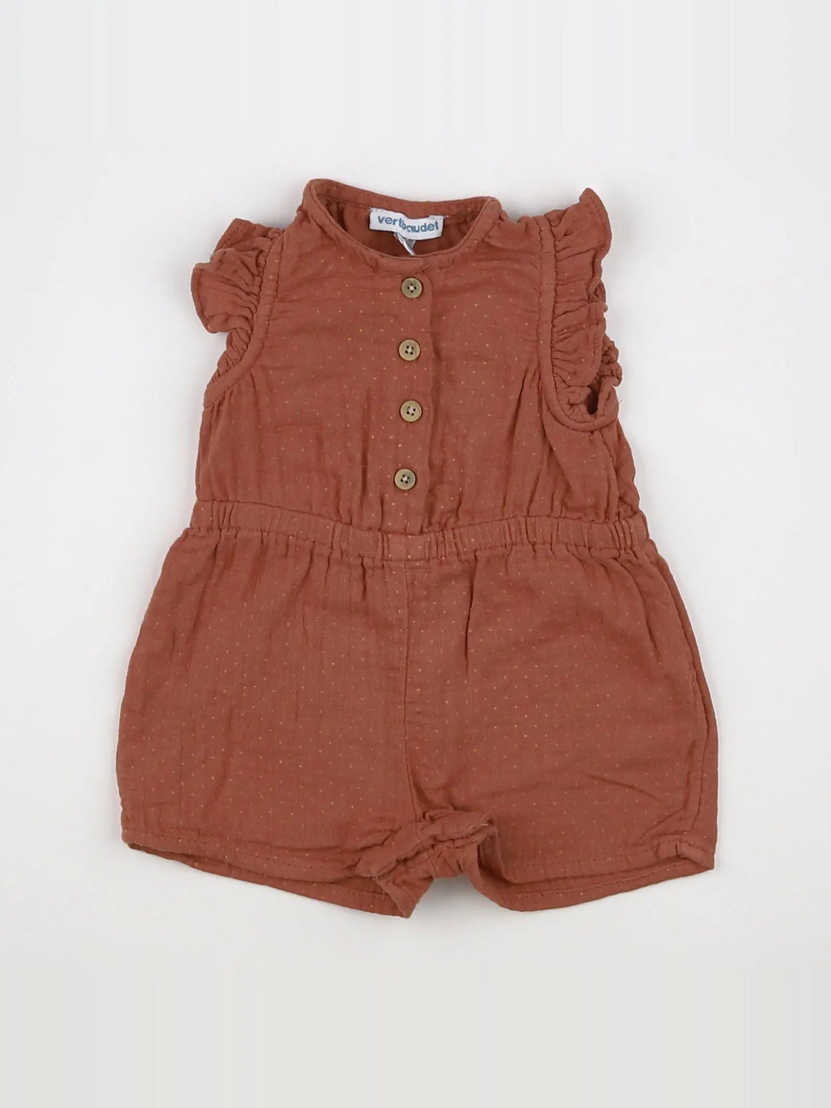 Vertbaudet - combinaison marron - 6 mois