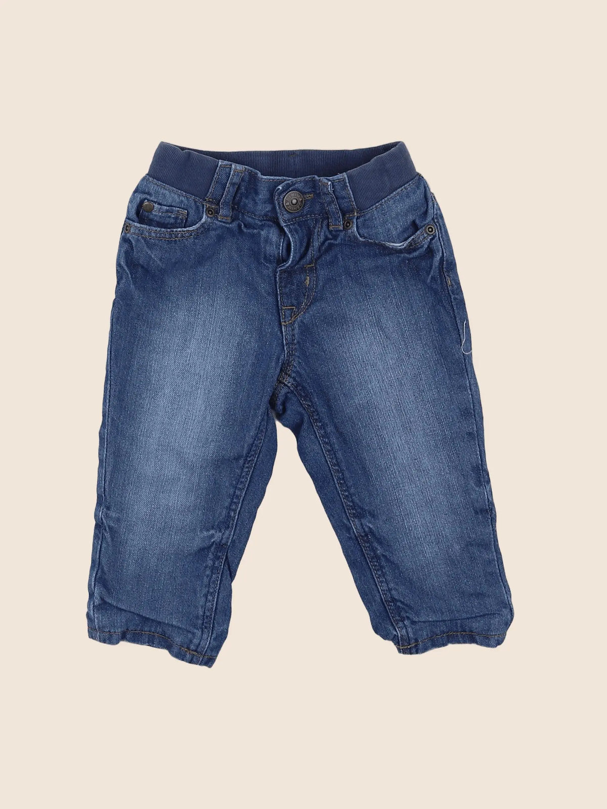 H&M - jean bleu - 6/9 mois