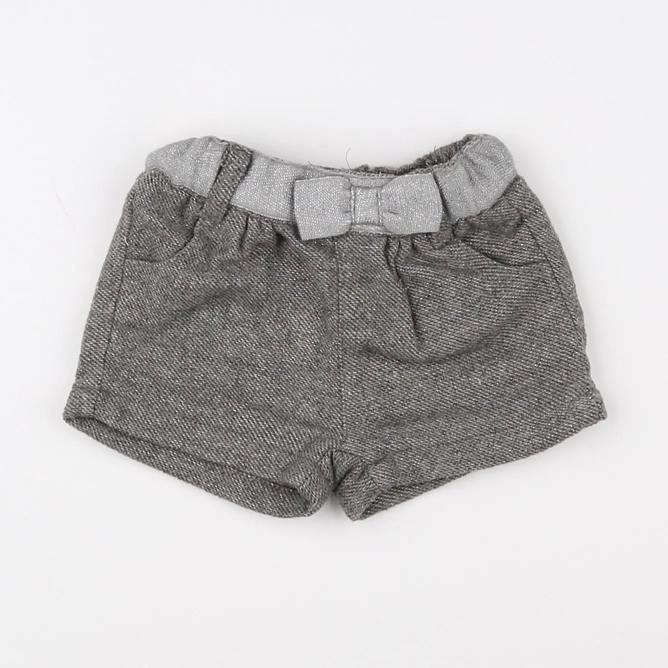 Vertbaudet - short gris, argent - 3 mois