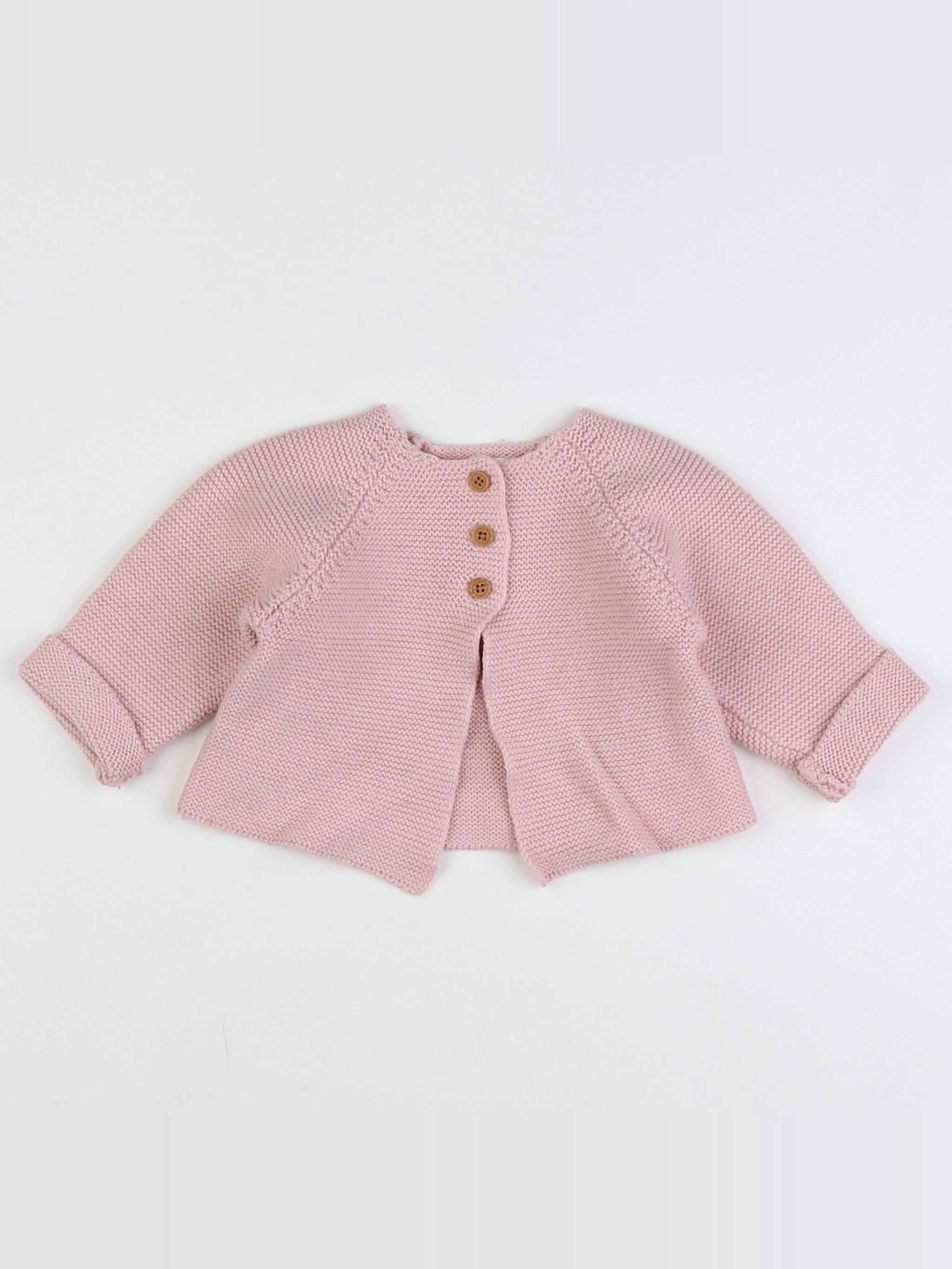 Boutchou - gilet rose - 3 mois