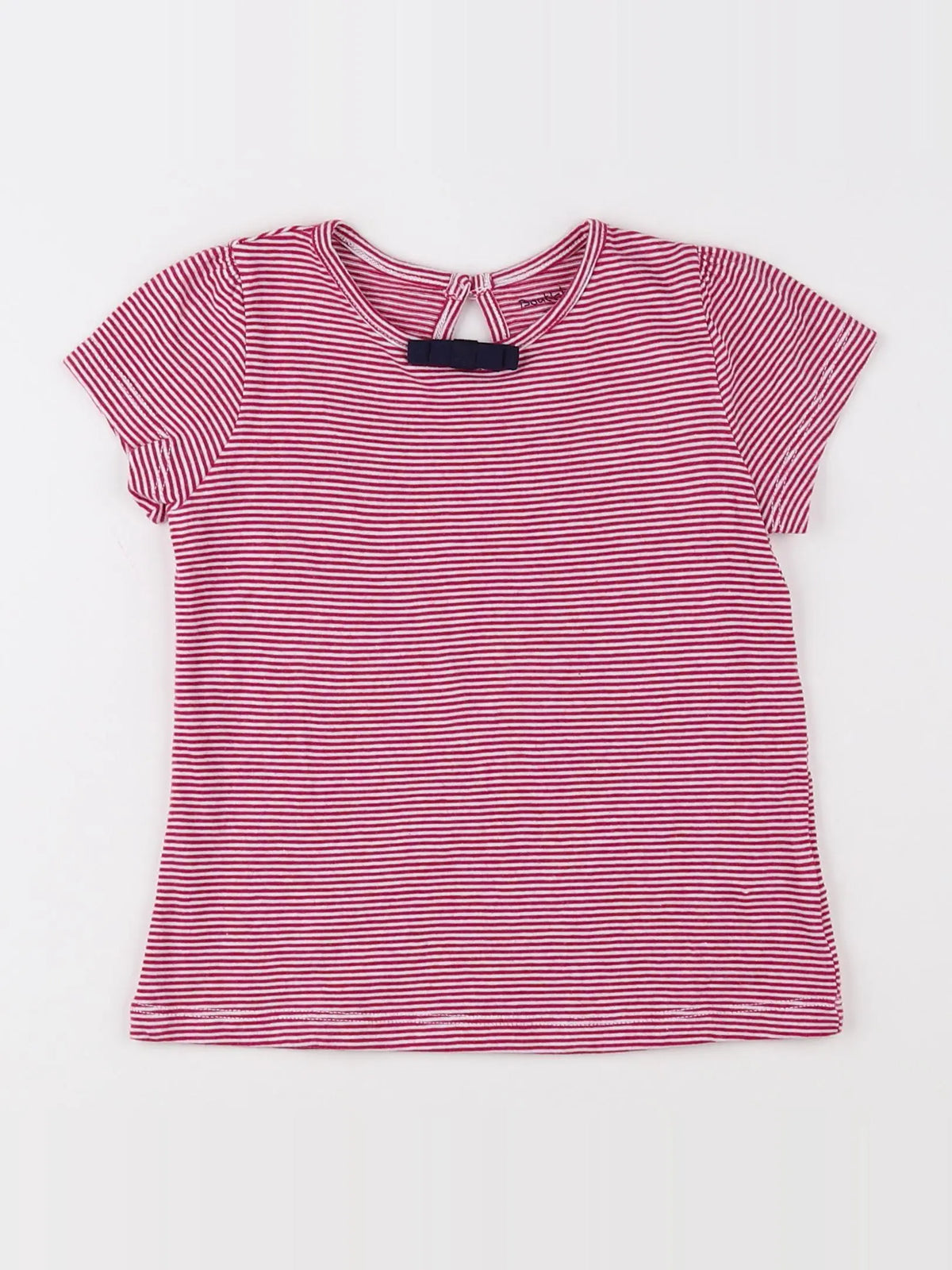Boutchou - tee-shirt blanc, rose - 18 mois