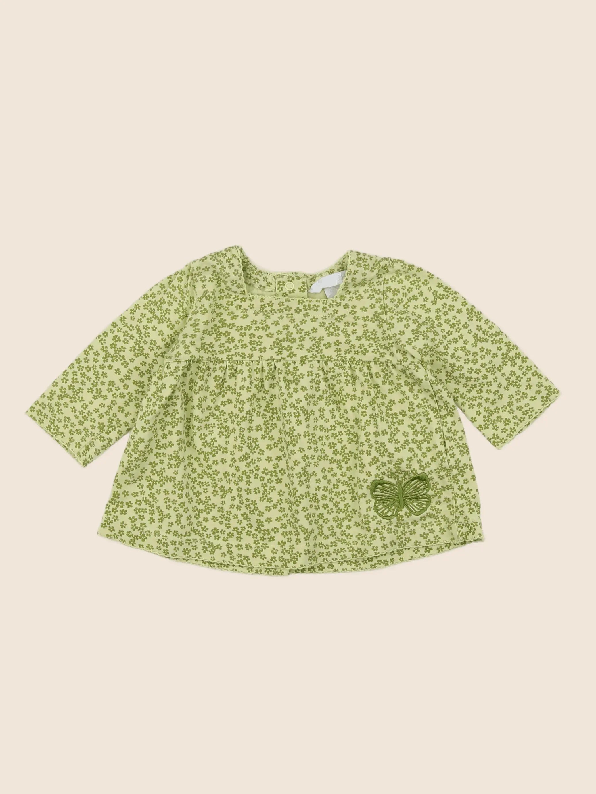 H&M - tee-shirt vert - 3 mois