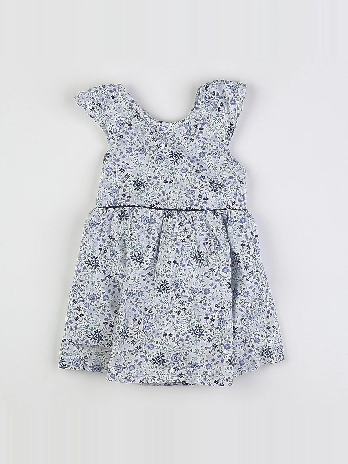 Vertbaudet - robe blanc, bleu - 12 mois