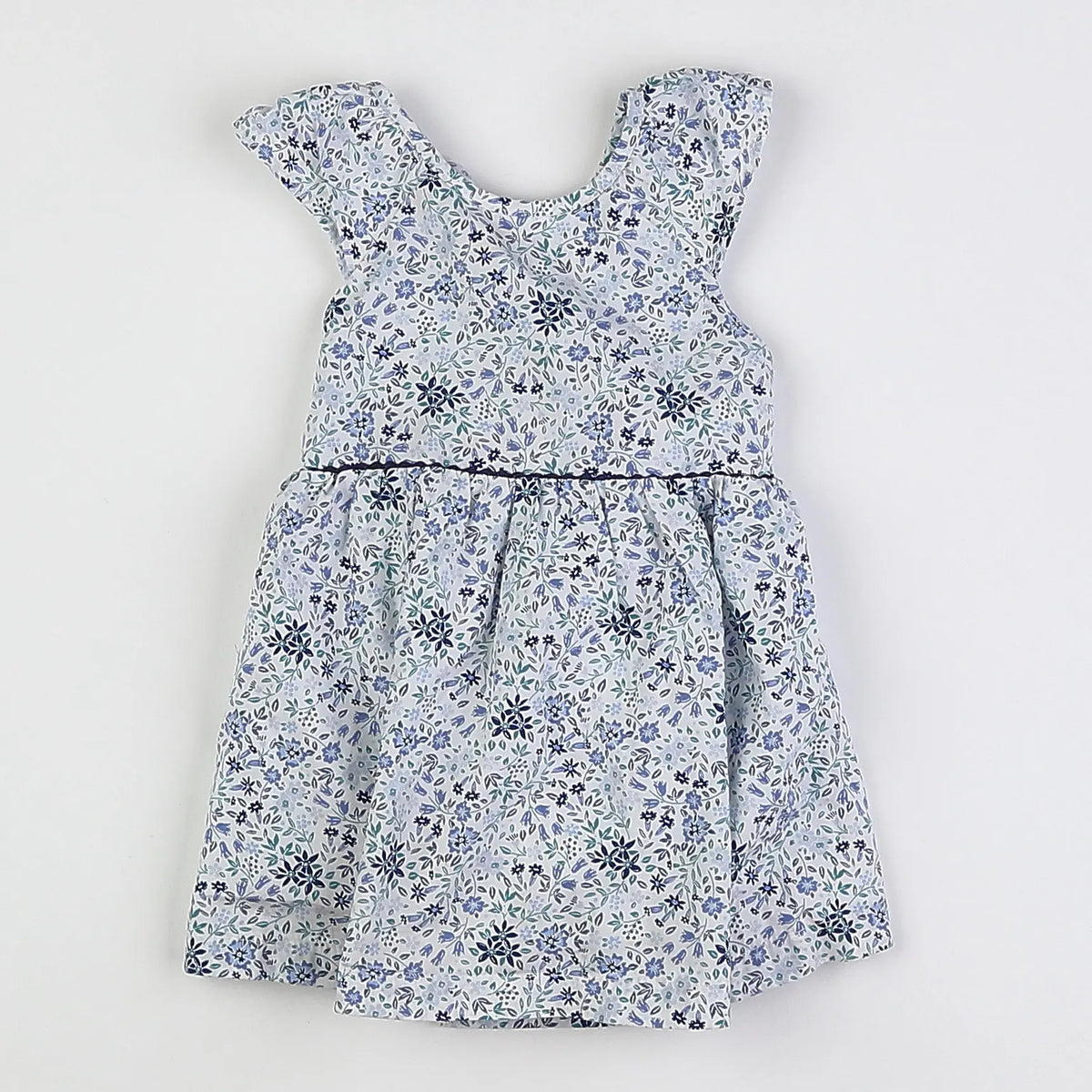 Vertbaudet - robe blanc, bleu - 12 mois