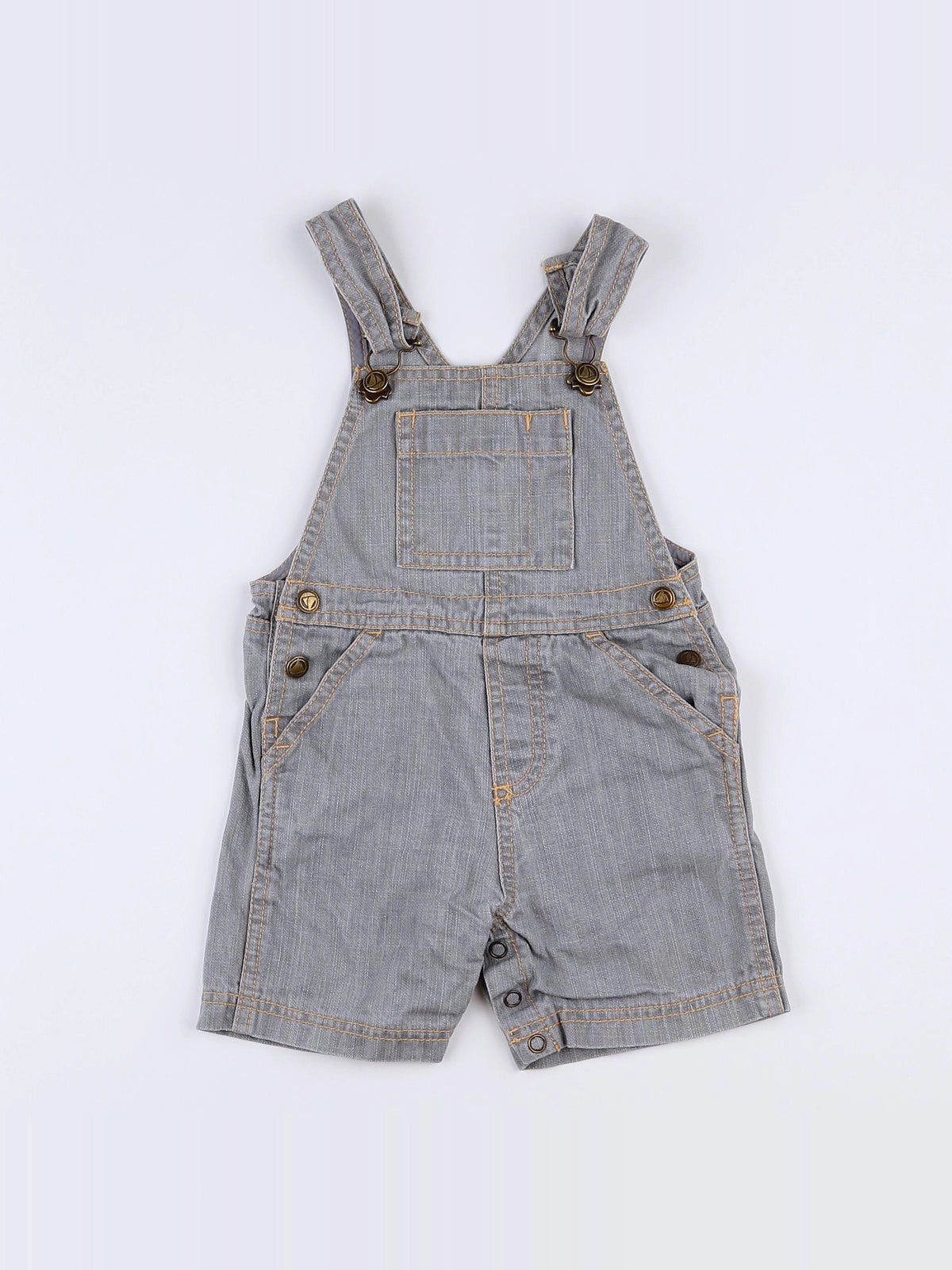 Petit Bateau - salopette gris - 12 mois