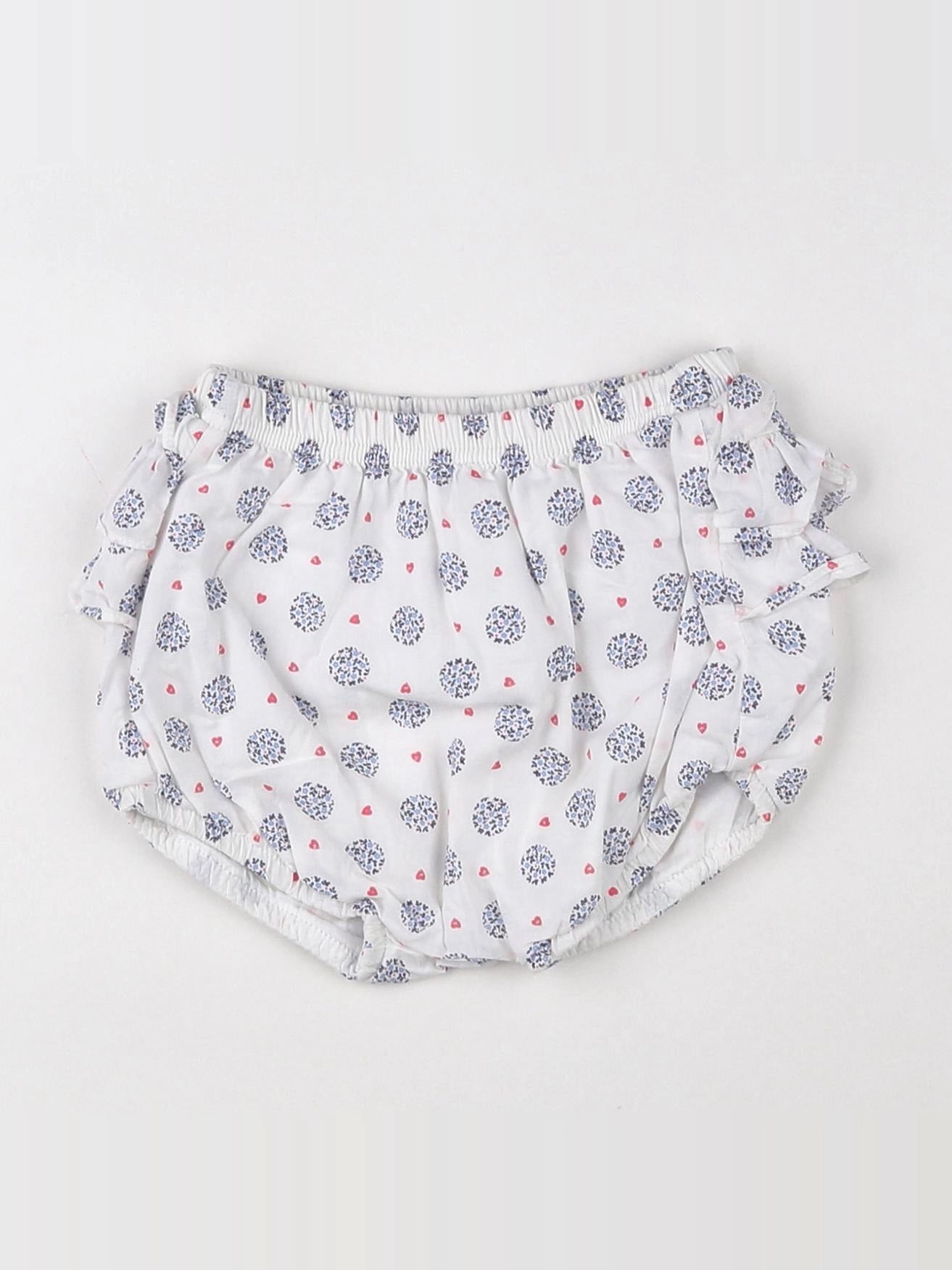 Absorba - bloomer blanc, bleu - 9 mois