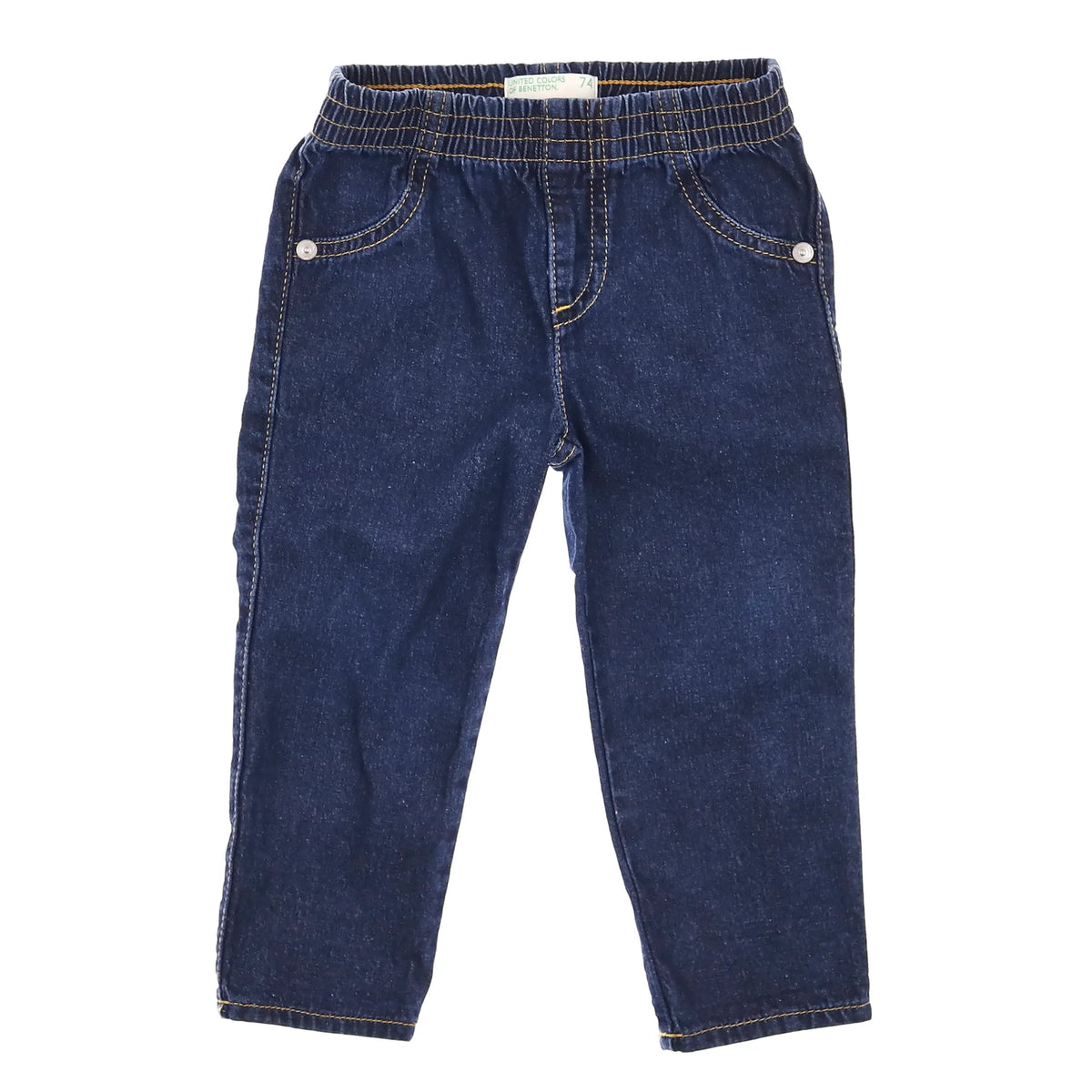 Benetton - pantalon bleu - 12 mois