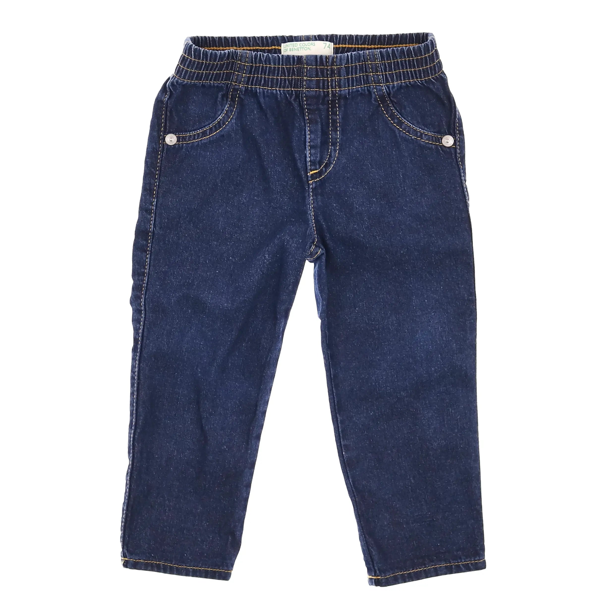 Benetton - pantalon bleu - 12 mois