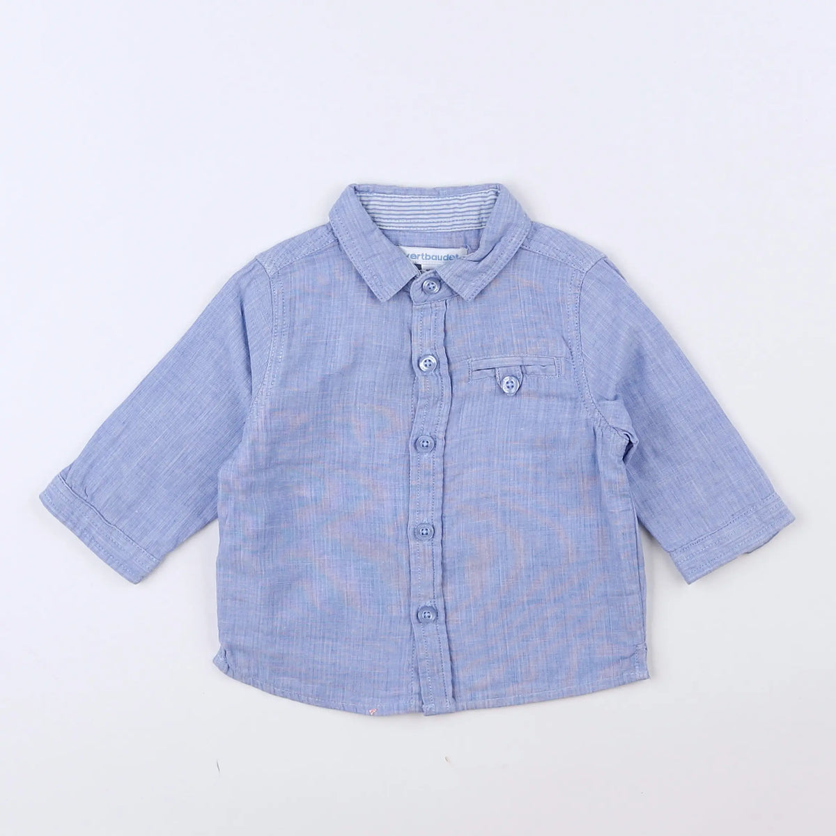 Vertbaudet - chemise bleu - 3 mois