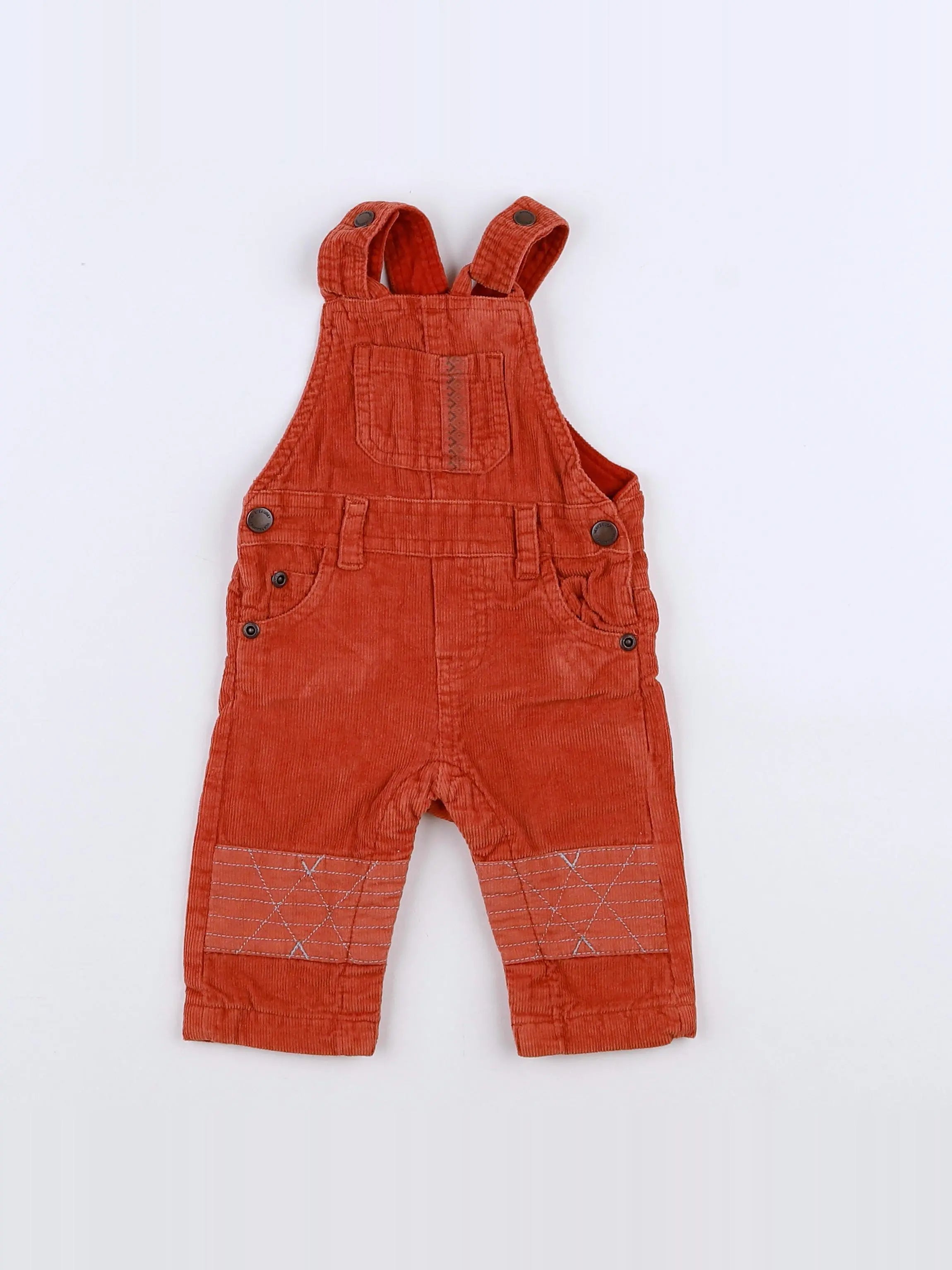 Vertbaudet - salopette orange - 3 mois