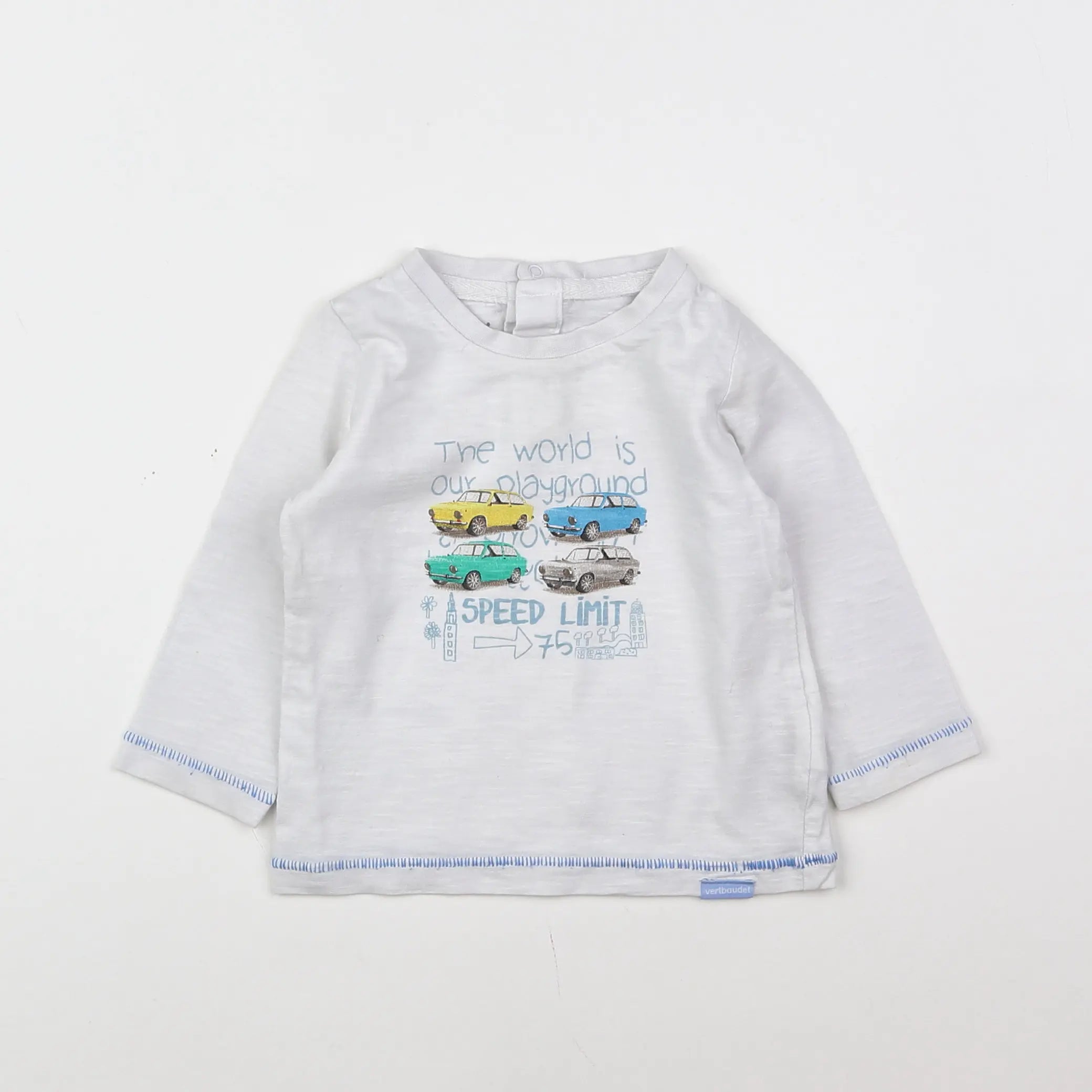 Vertbaudet - tee-shirt blanc - 12 mois