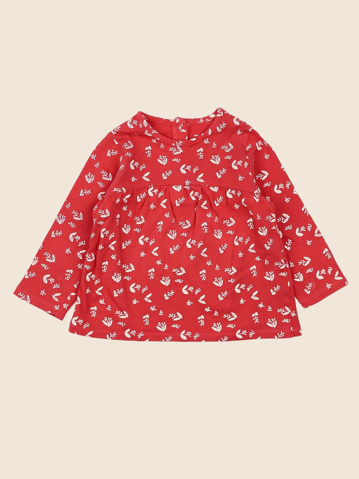 Vertbaudet - tee-shirt rouge, rose - 6 mois