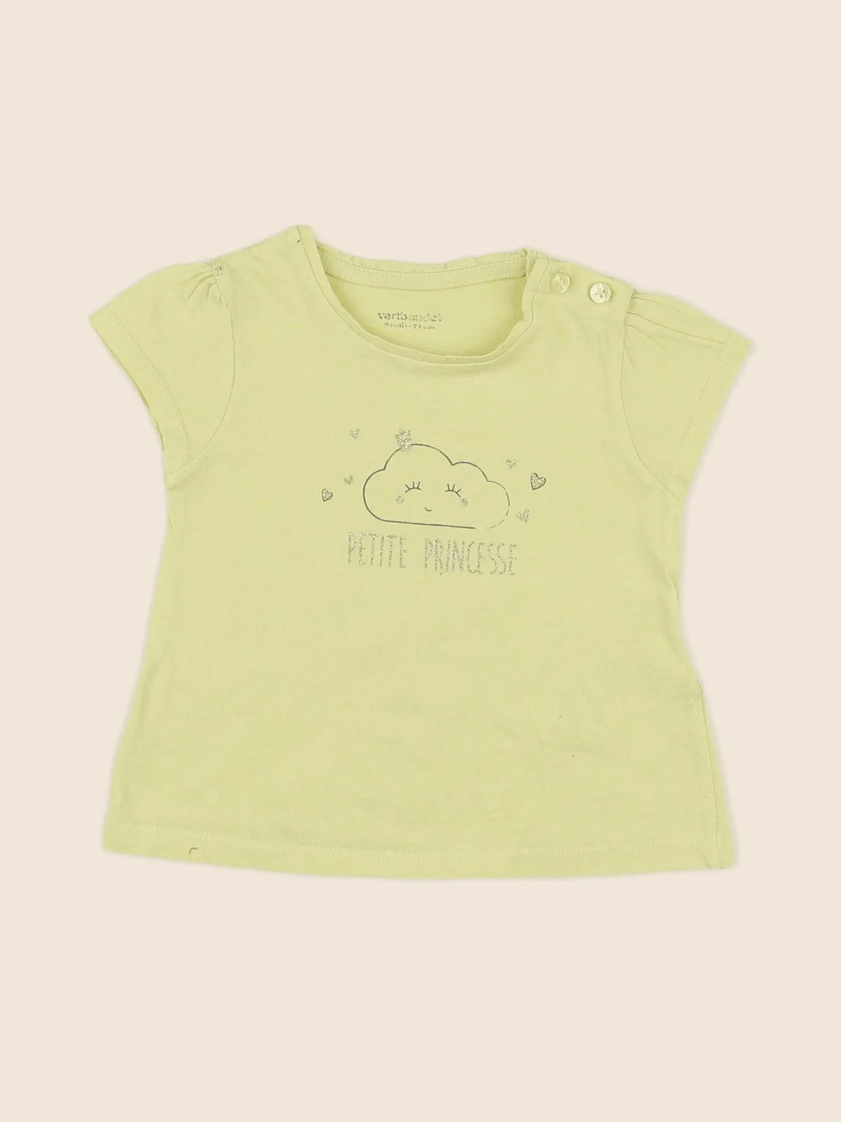 Vertbaudet - tee-shirt jaune - 9 mois