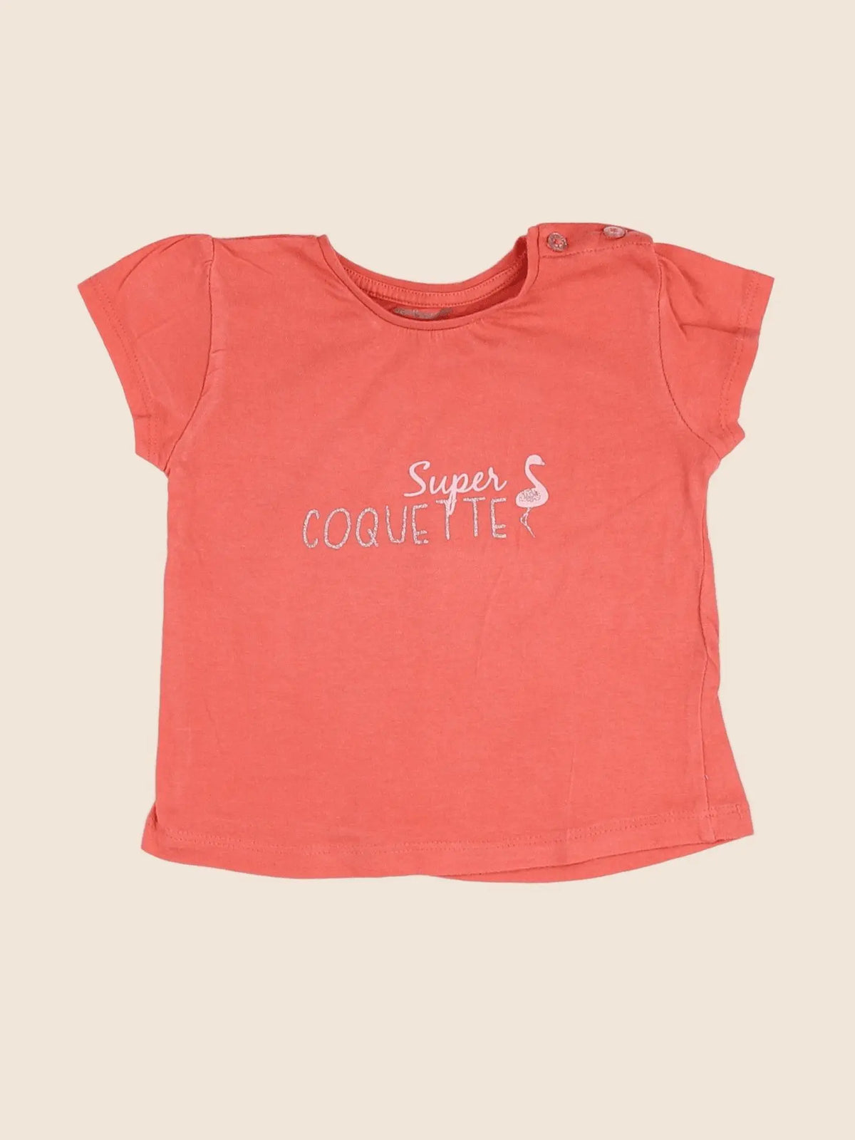 Vertbaudet - tee-shirt rose - 12 mois