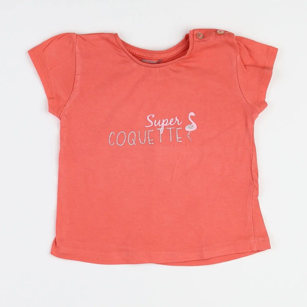 Vertbaudet - tee-shirt rose - 12 mois