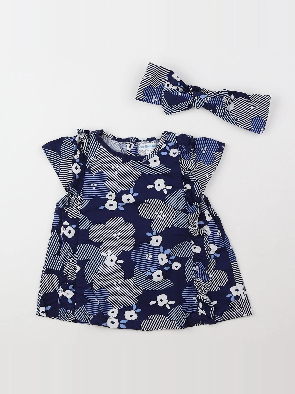Vertbaudet - blouse bleu - 2 ans