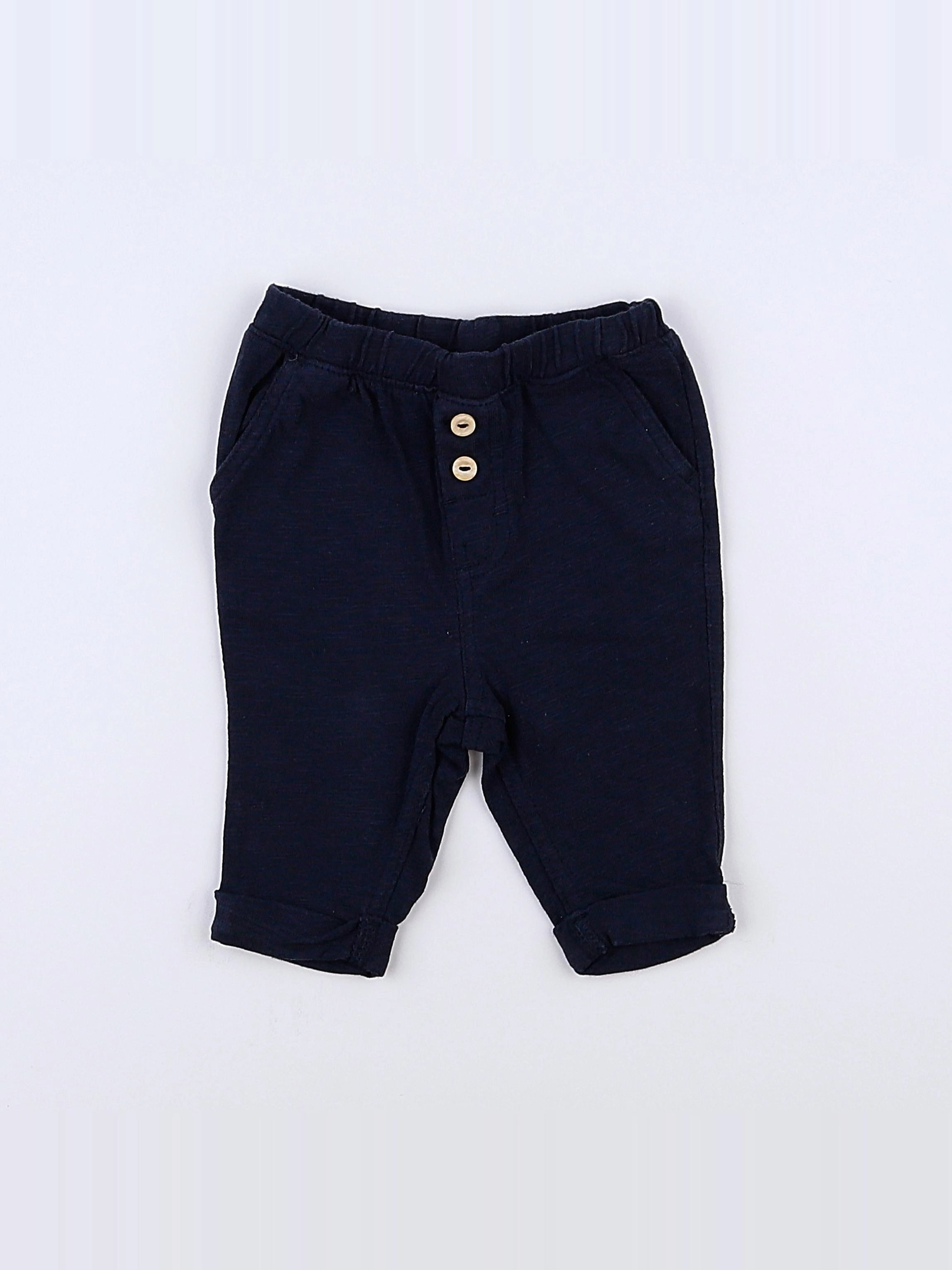 H&M - pantalon bleu - 3 mois