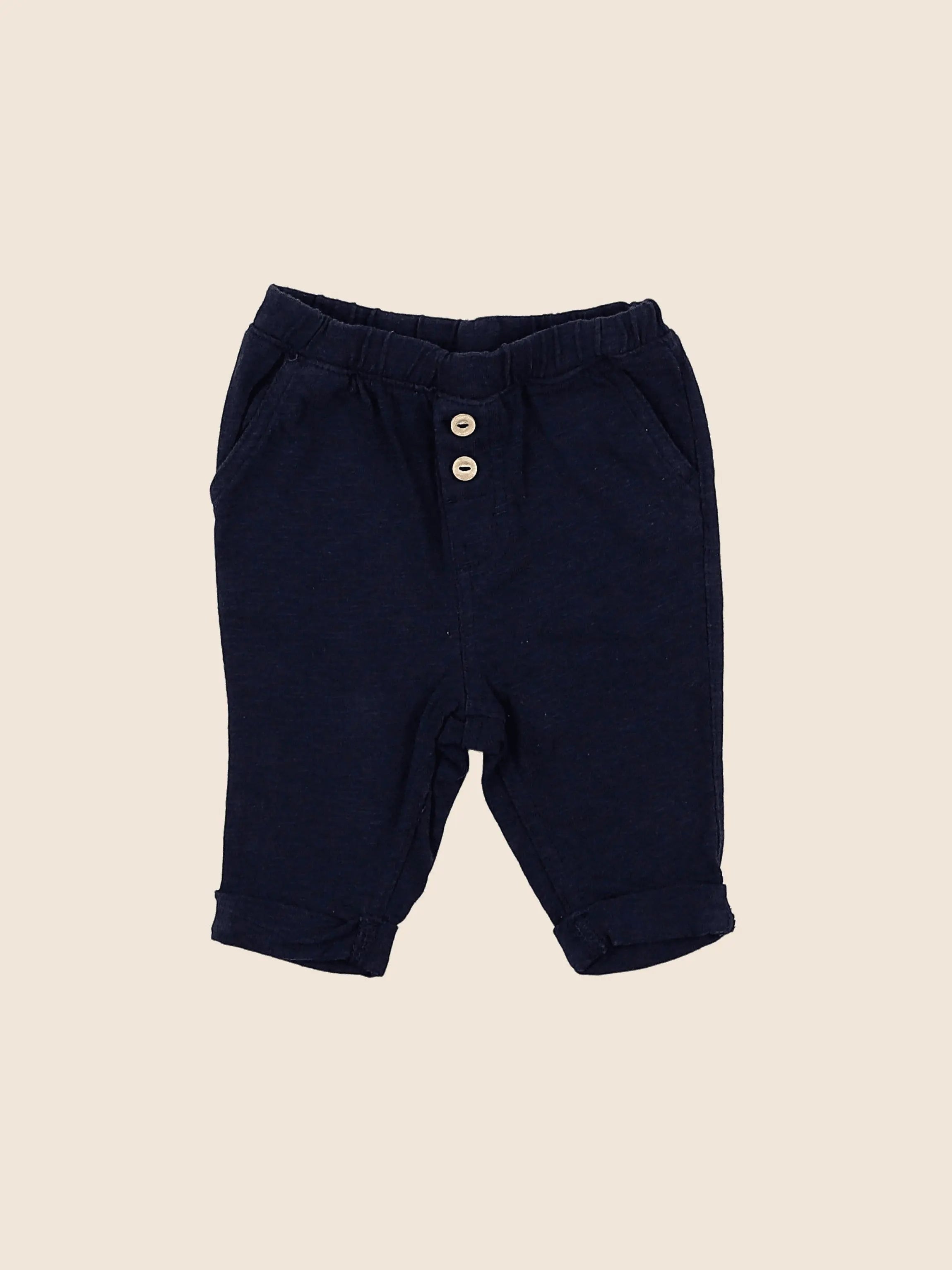 H&M - pantalon bleu - 3 mois