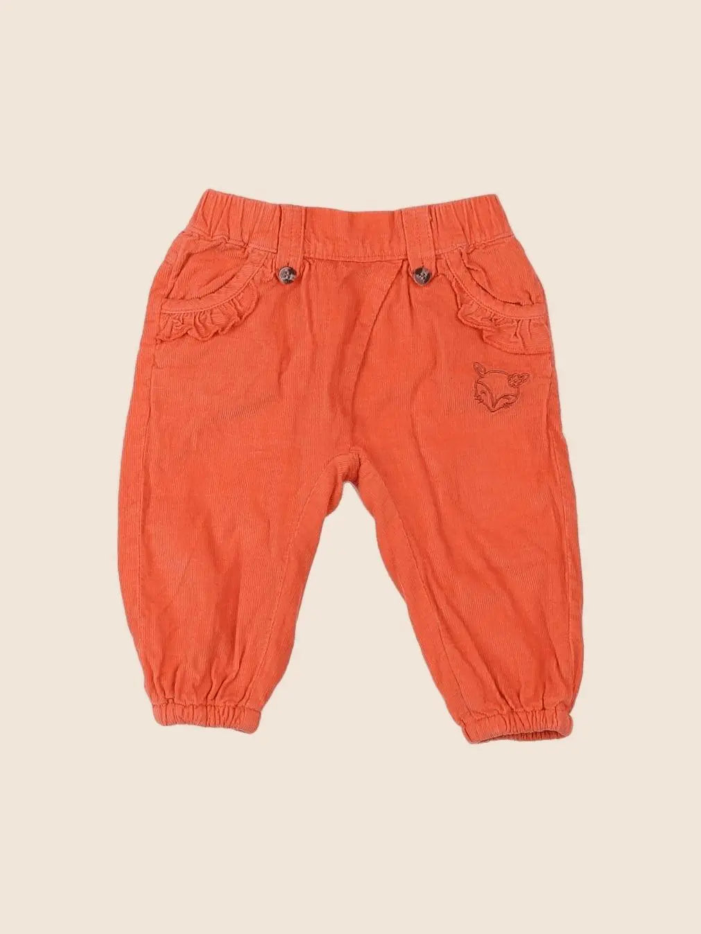 Vertbaudet - pantalon orange - 3 mois