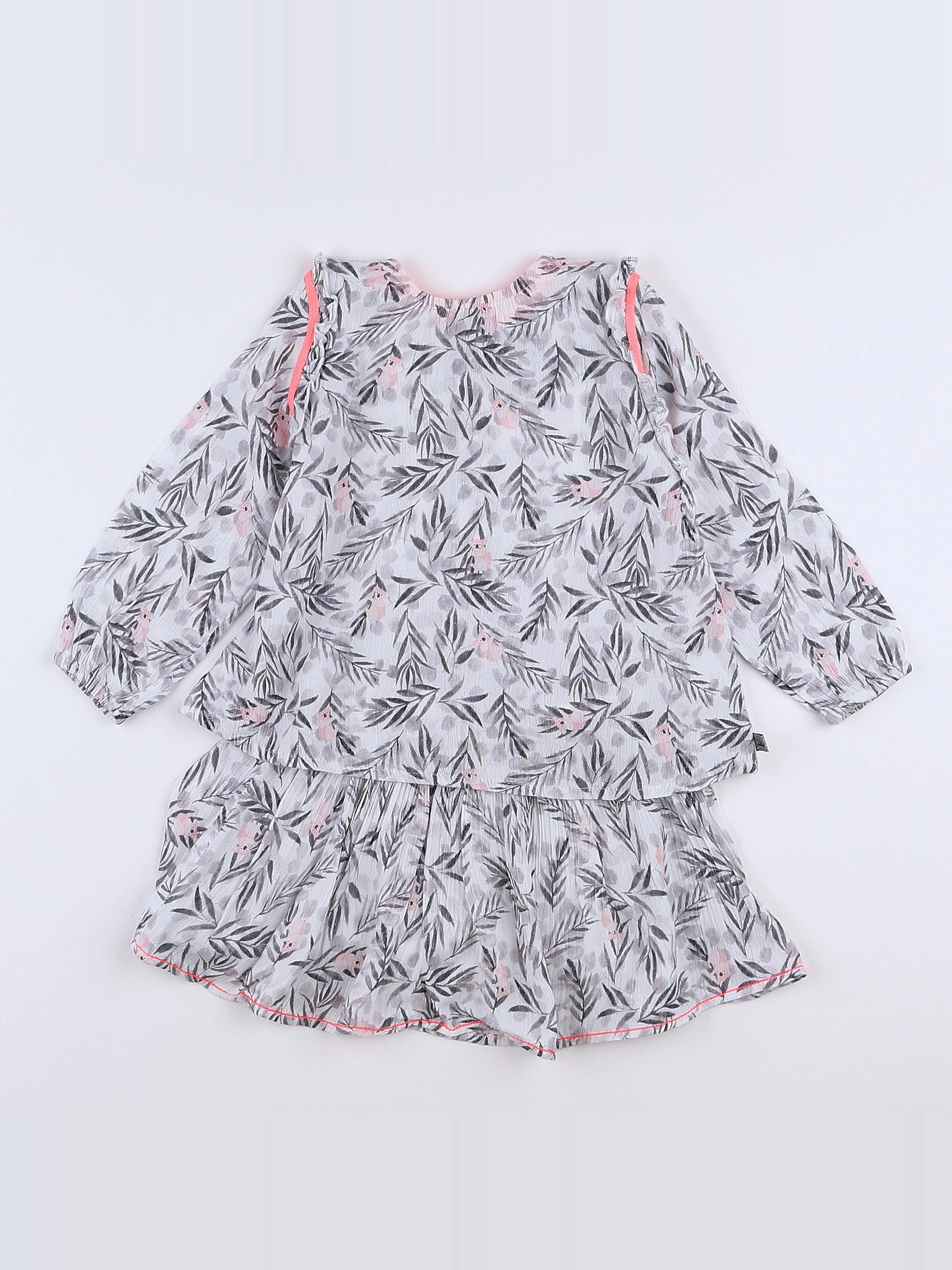 IKKS - ensemble blanc, gris - 18 mois