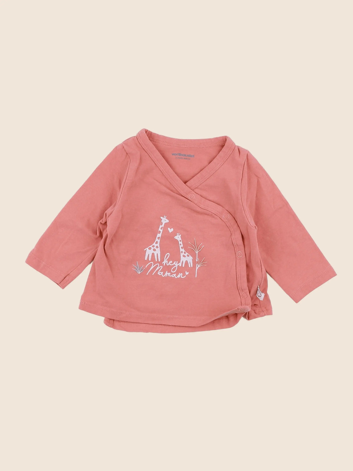 Vertbaudet - tee-shirt rose - 3 mois