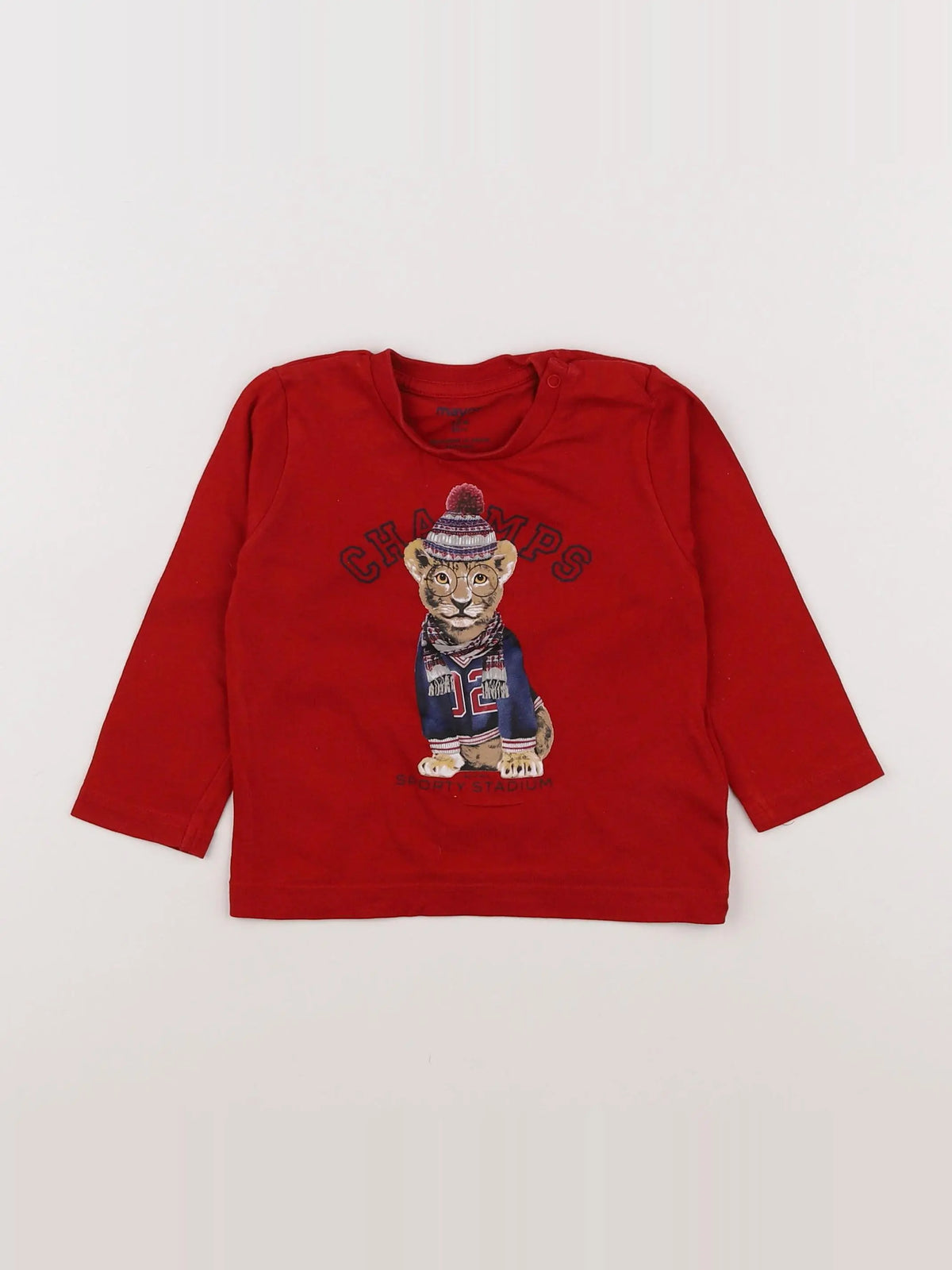 Mayoral - tee-shirt rouge - 12 mois
