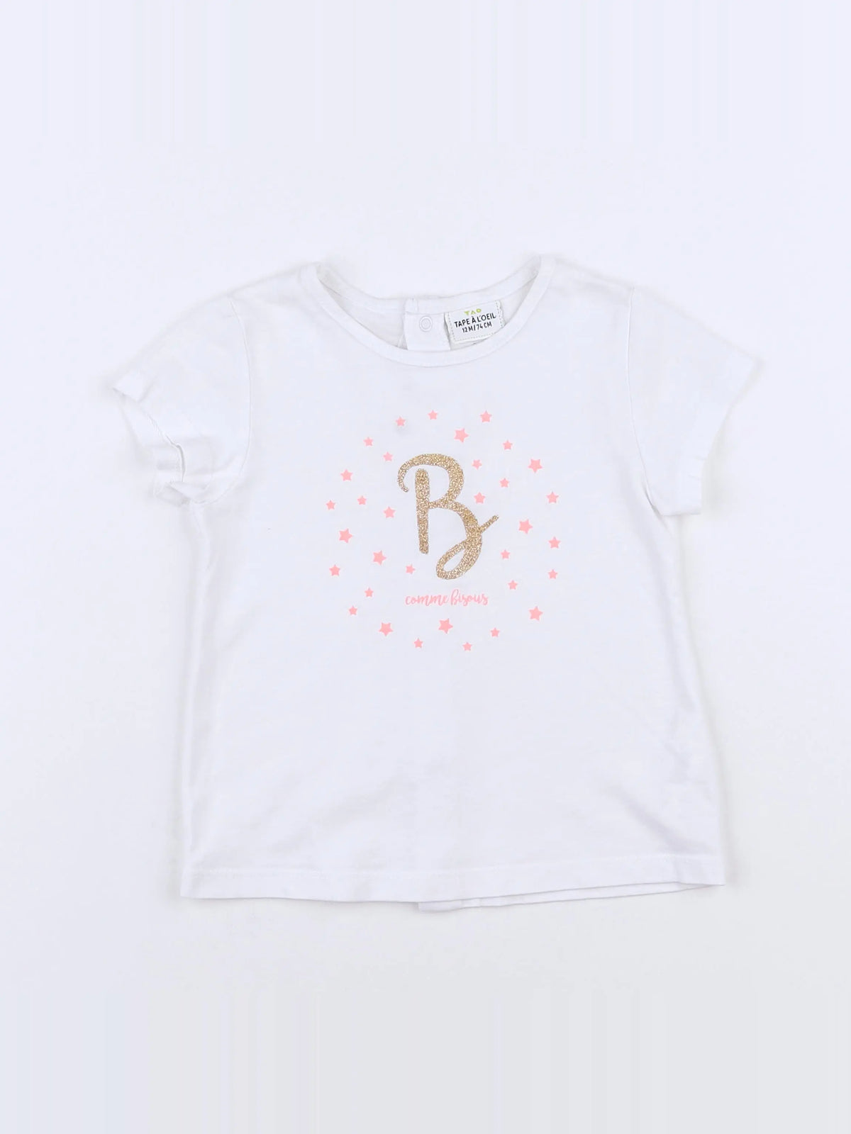 Tape à l'oeil - tee-shirt blanc - 12 mois