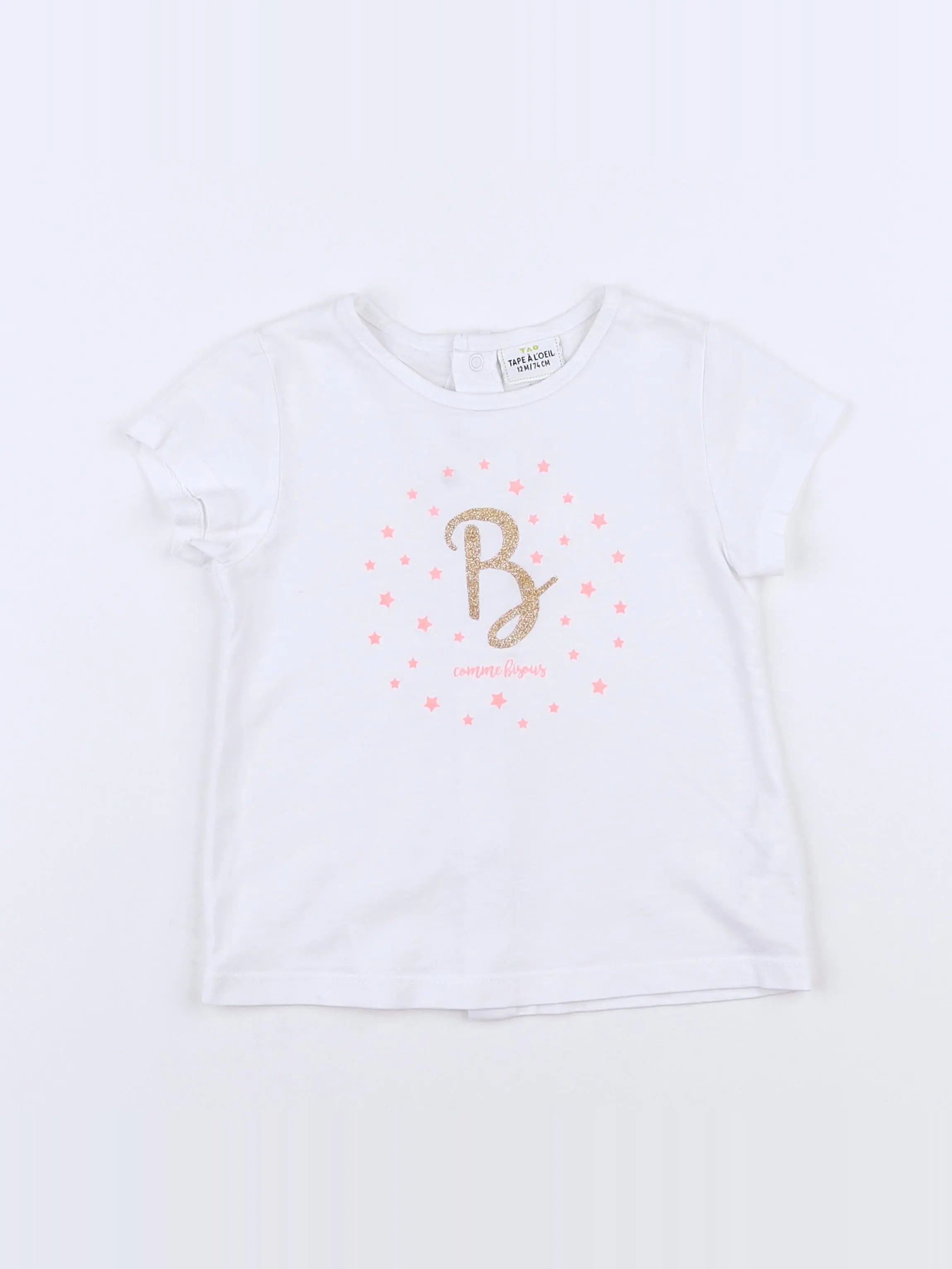Tape à l'oeil - tee-shirt blanc - 12 mois
