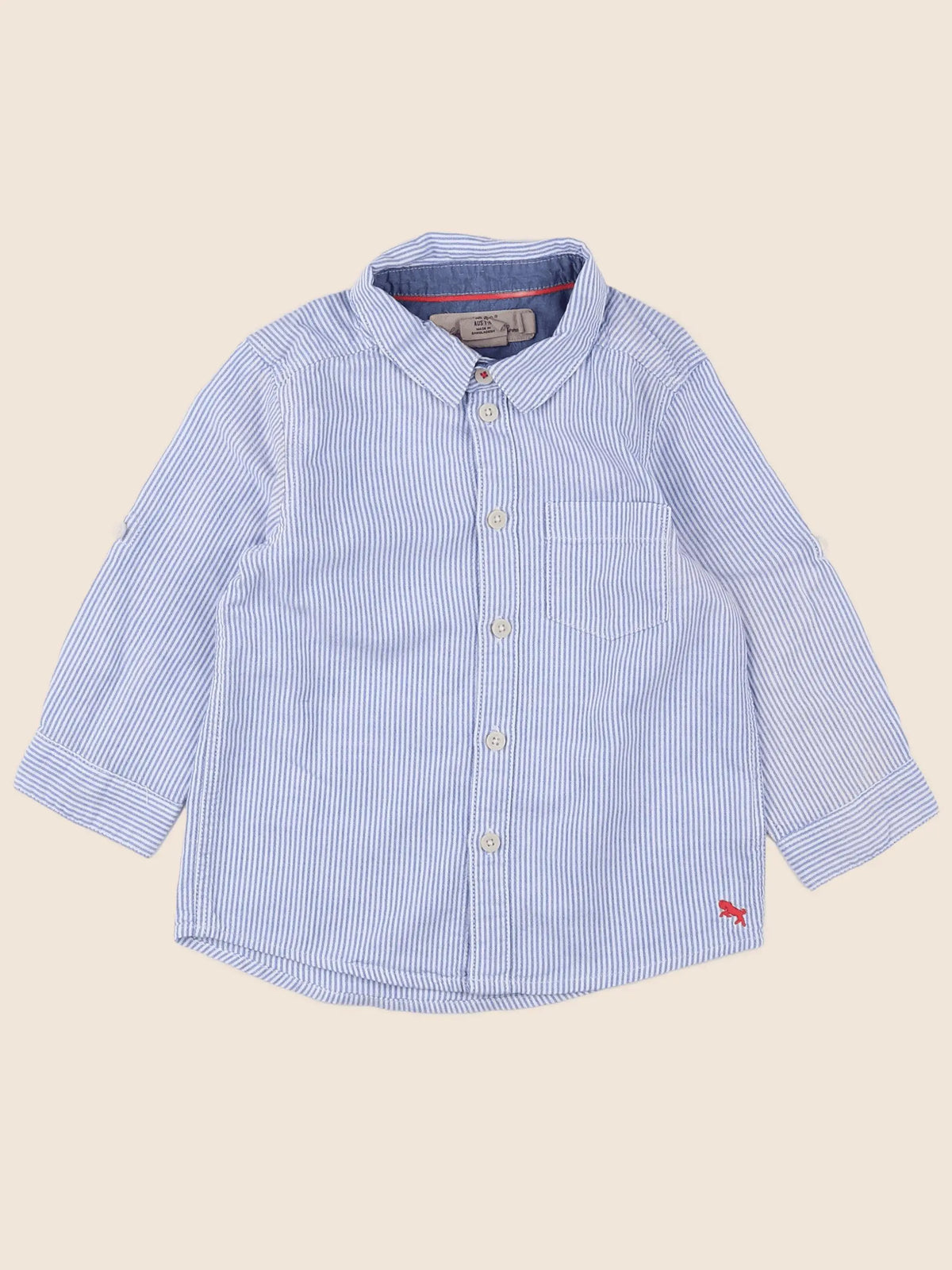 H&M - chemise bleu - 12 mois