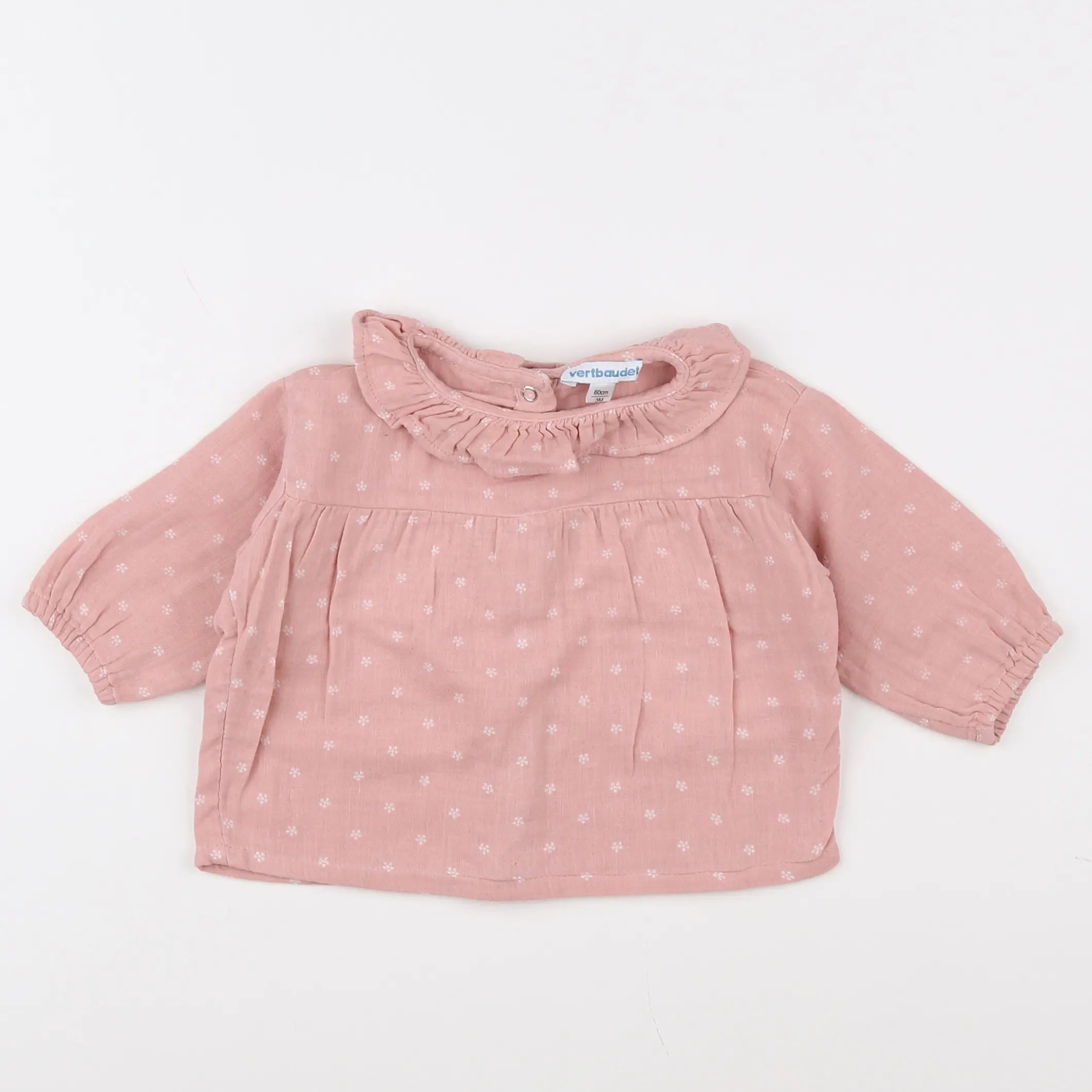 Vertbaudet - blouse rose - 3 mois
