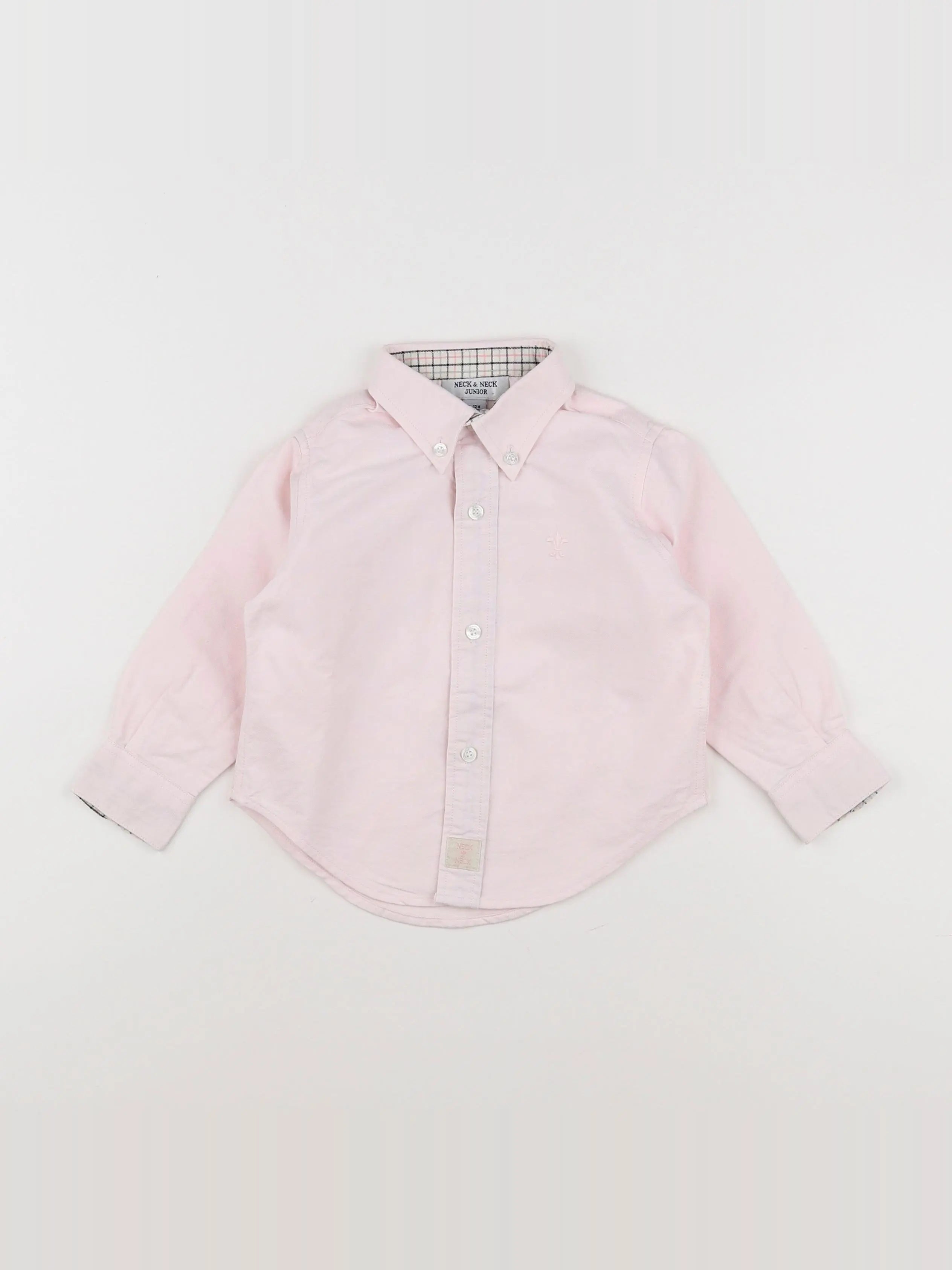 Neck & Neck - chemise rose - 12 mois