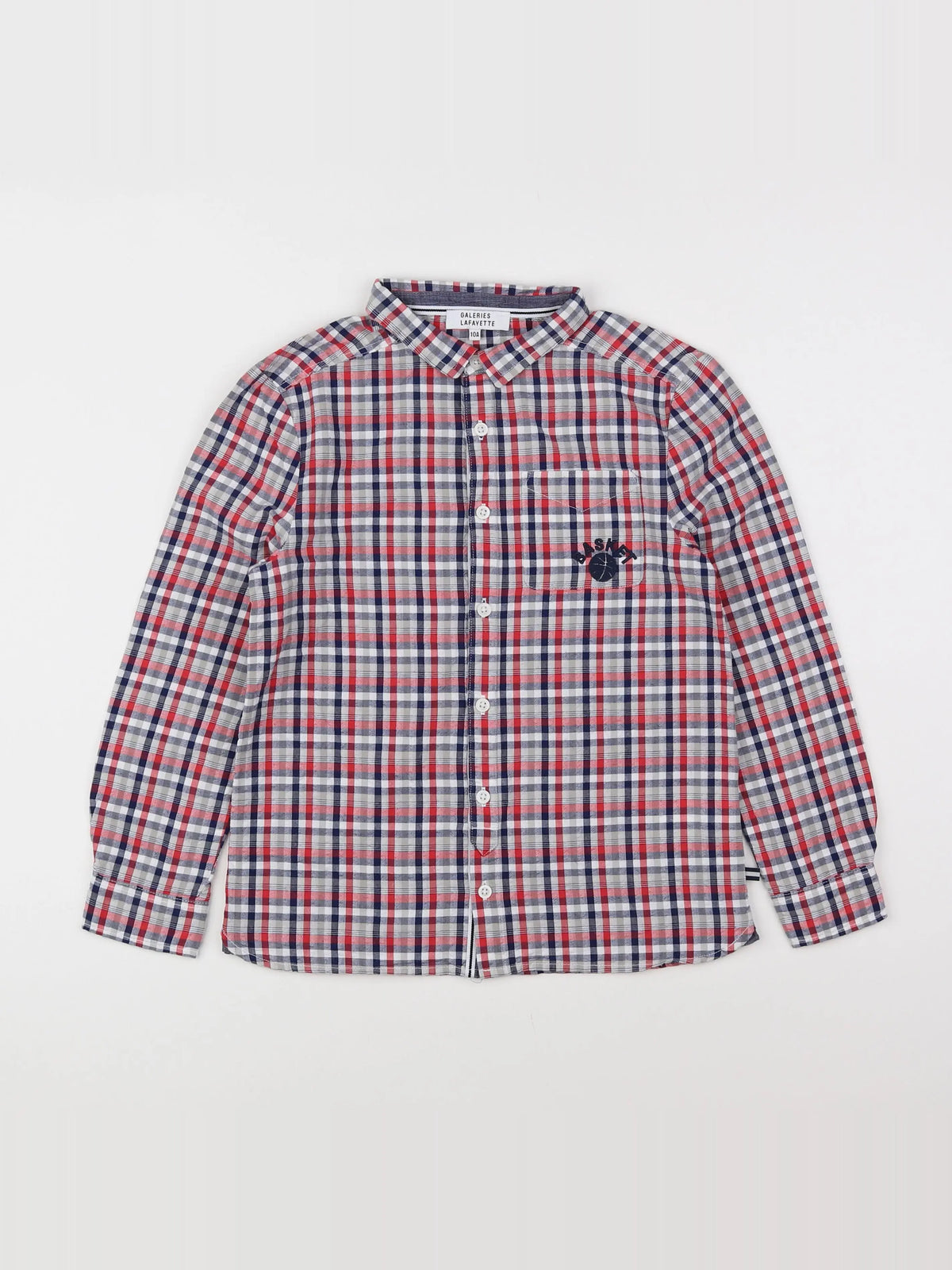 Galeries Lafayette - chemise Blanc,Rouge - 10 ans