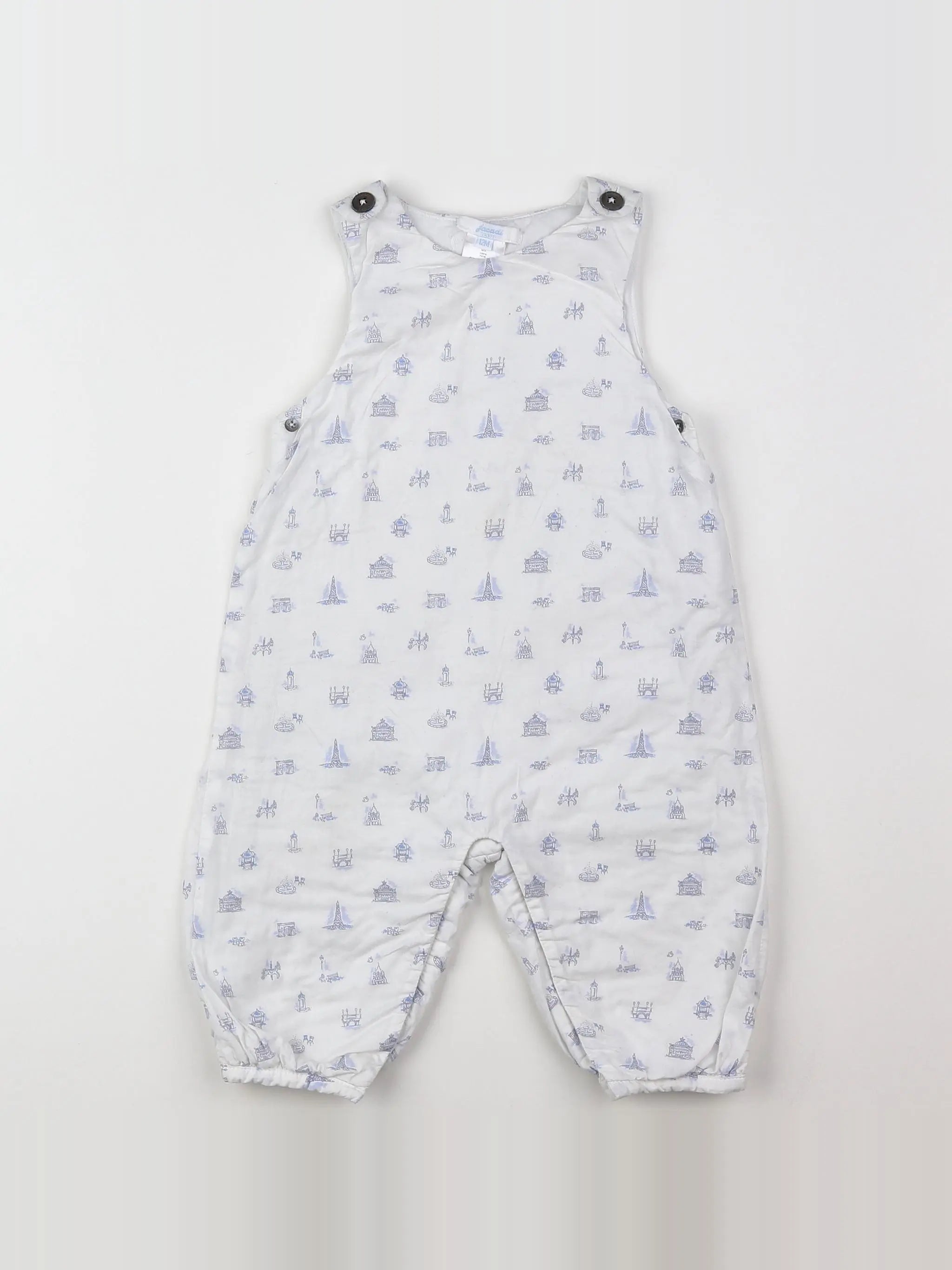 Jacadi - salopette blanc - 12 mois