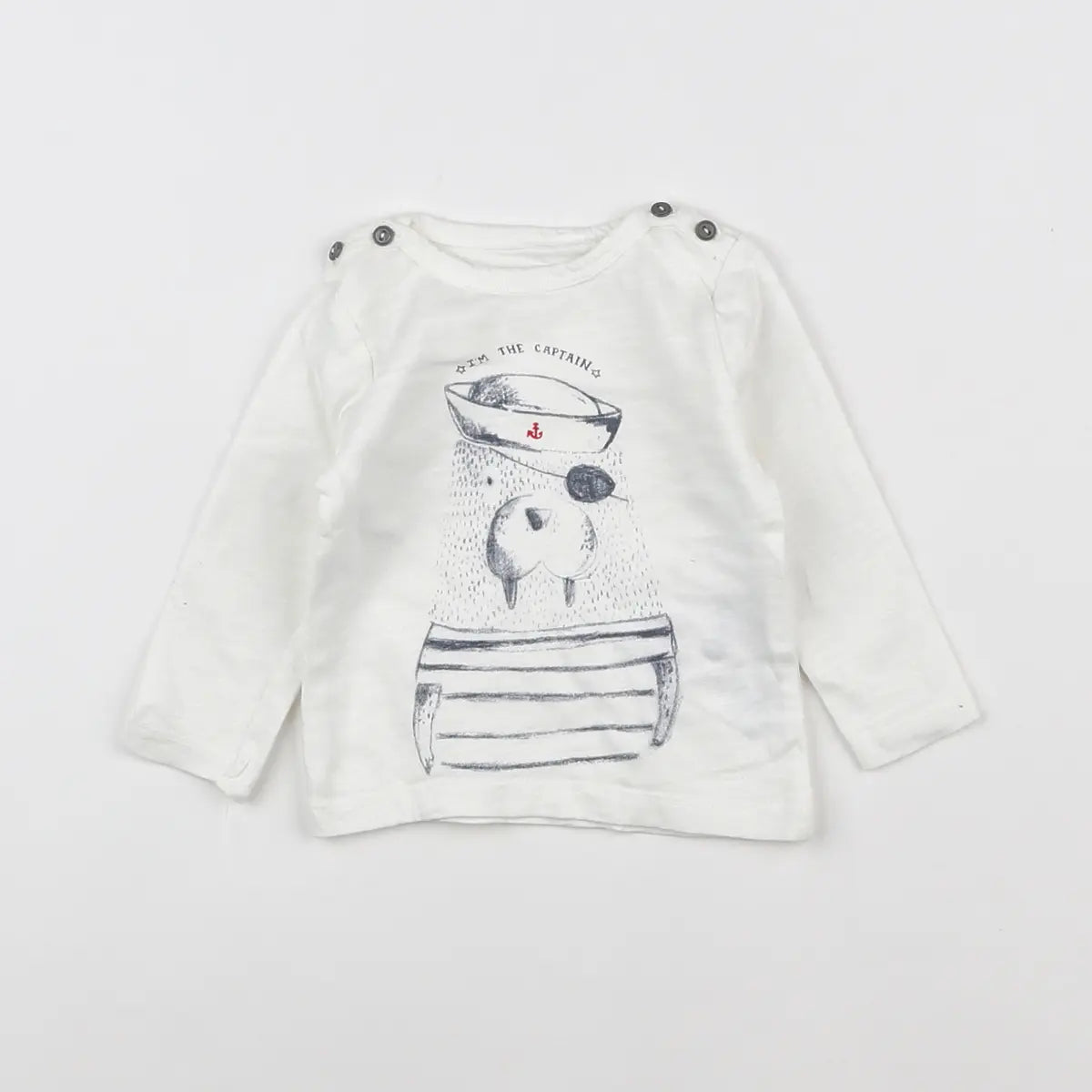 Vertbaudet - tee-shirt blanc - 3 mois