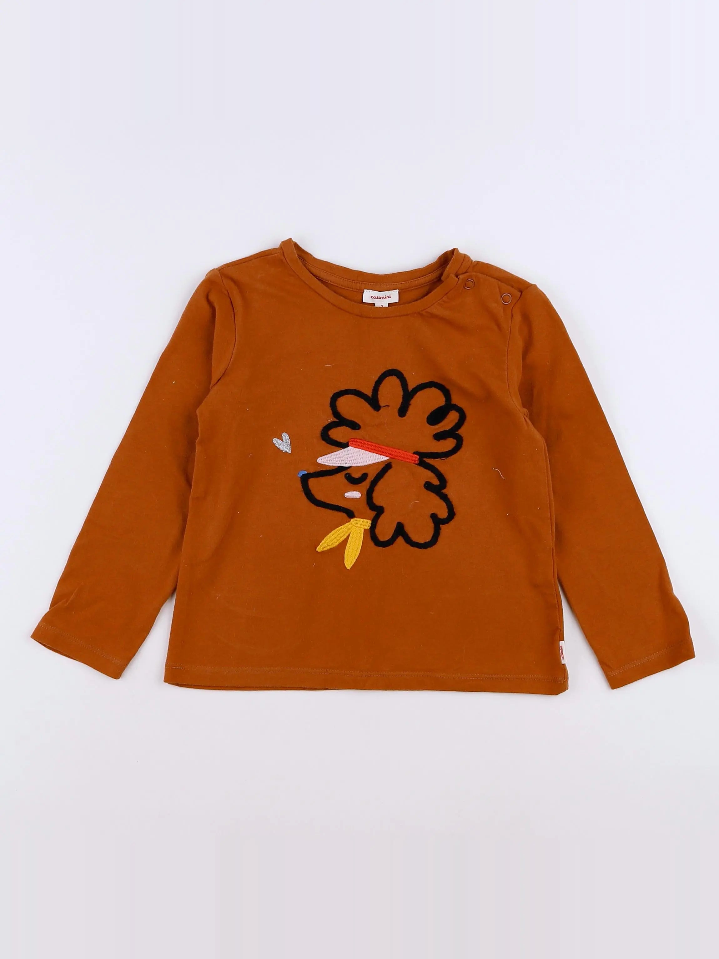 Catimini - tee-shirt marron - 3 mois