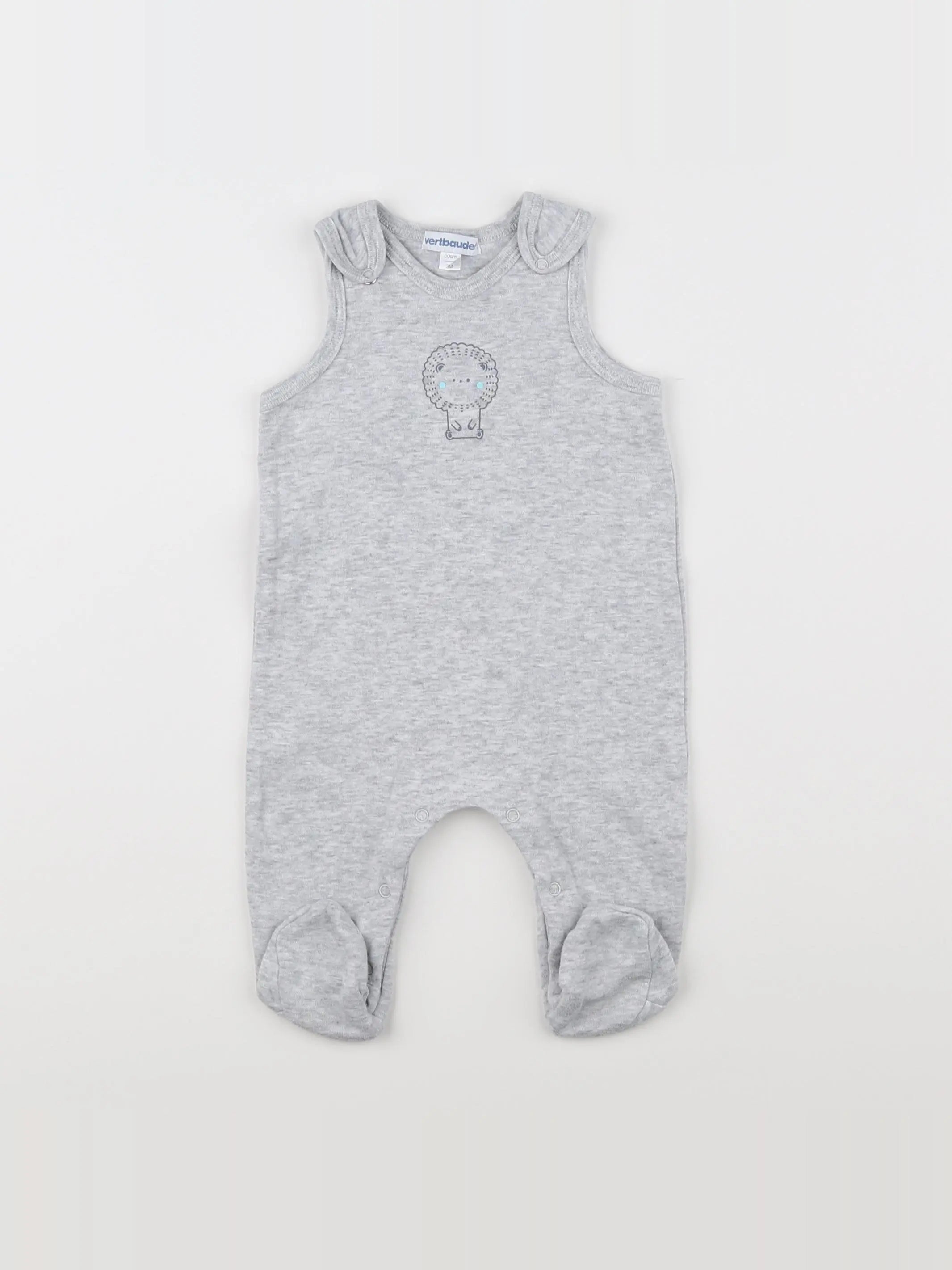 Vertbaudet - salopette gris - 3 mois