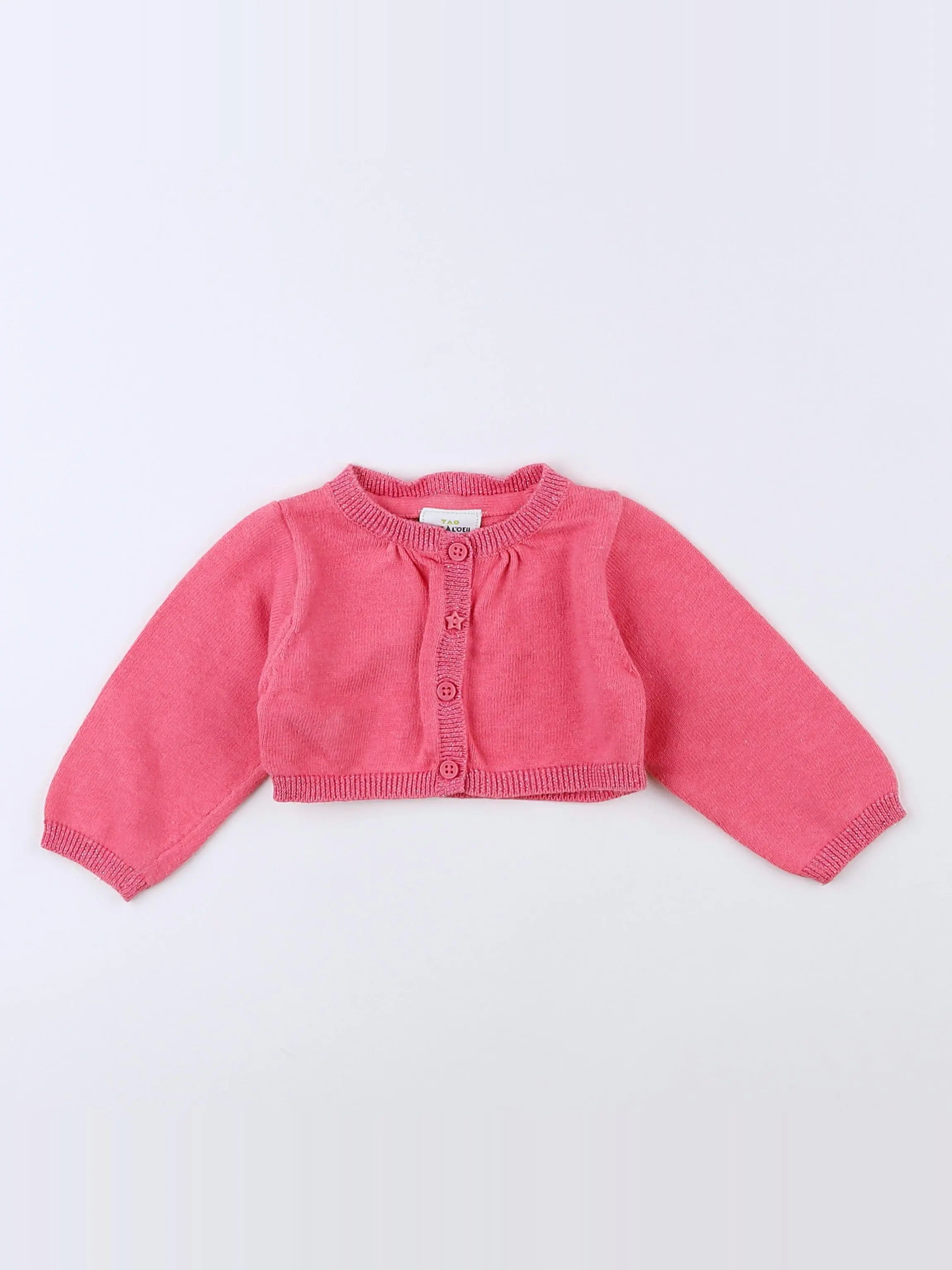 Tape à l'oeil - gilet rose - 3 mois