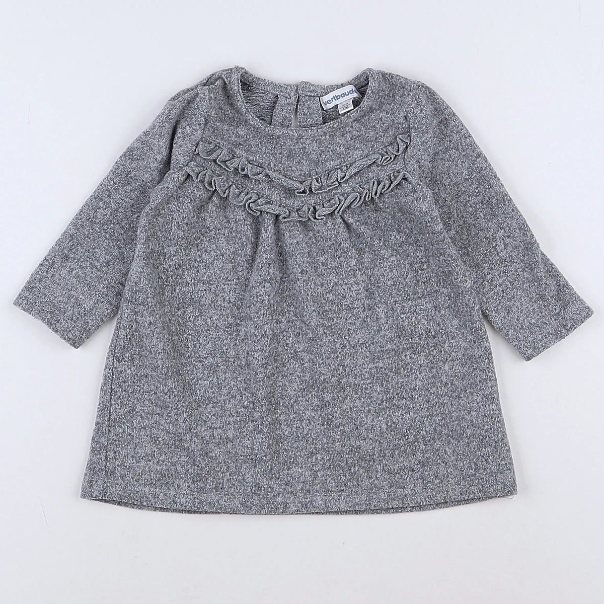 Vertbaudet - robe gris - 12 mois