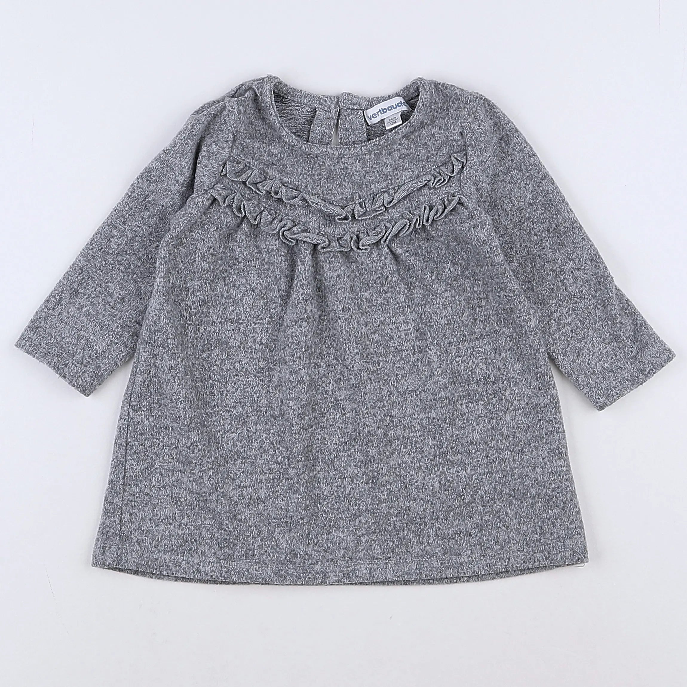 Vertbaudet - robe gris - 12 mois
