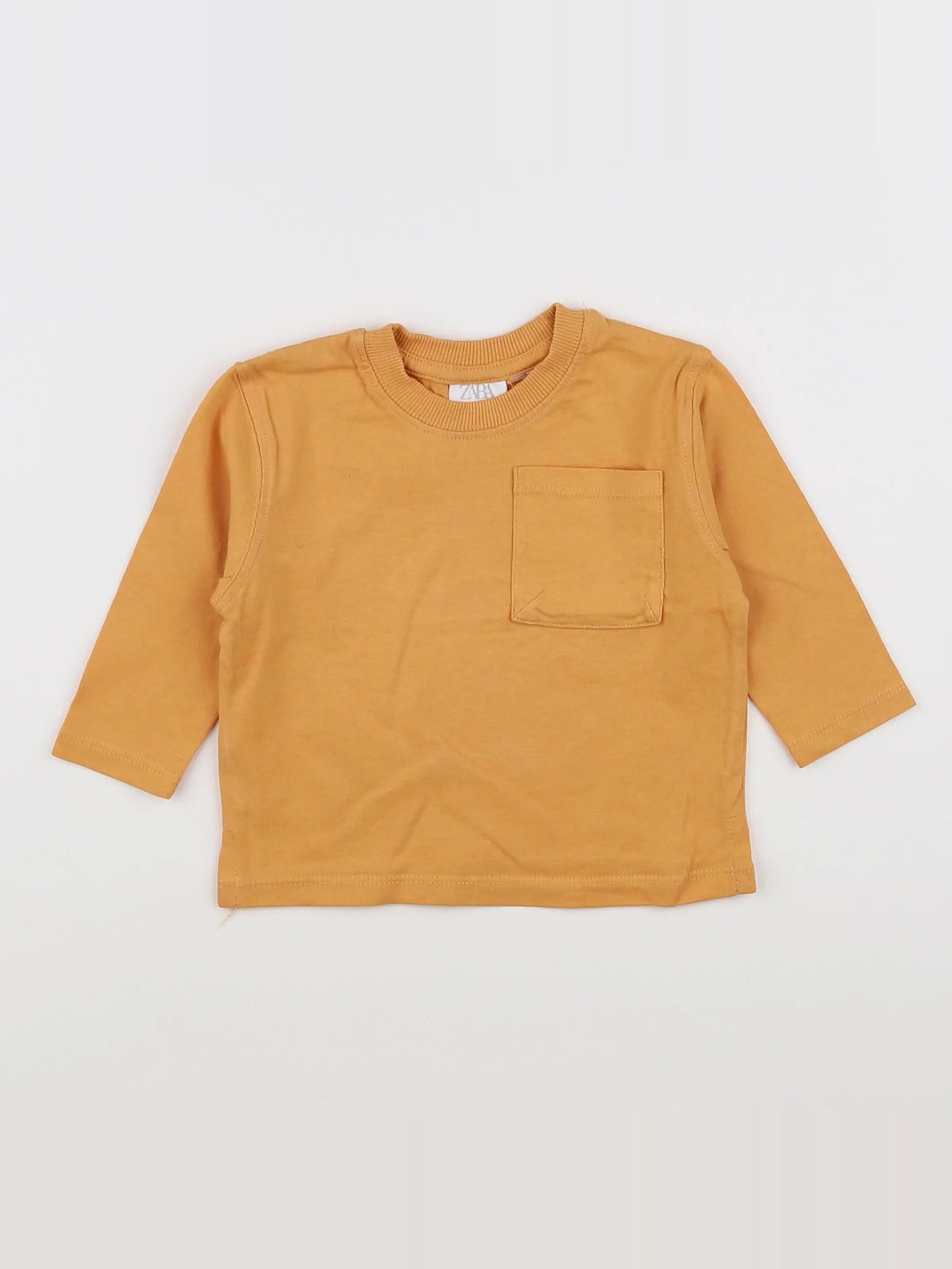 Zara - tee-shirt orange - 3/6 mois