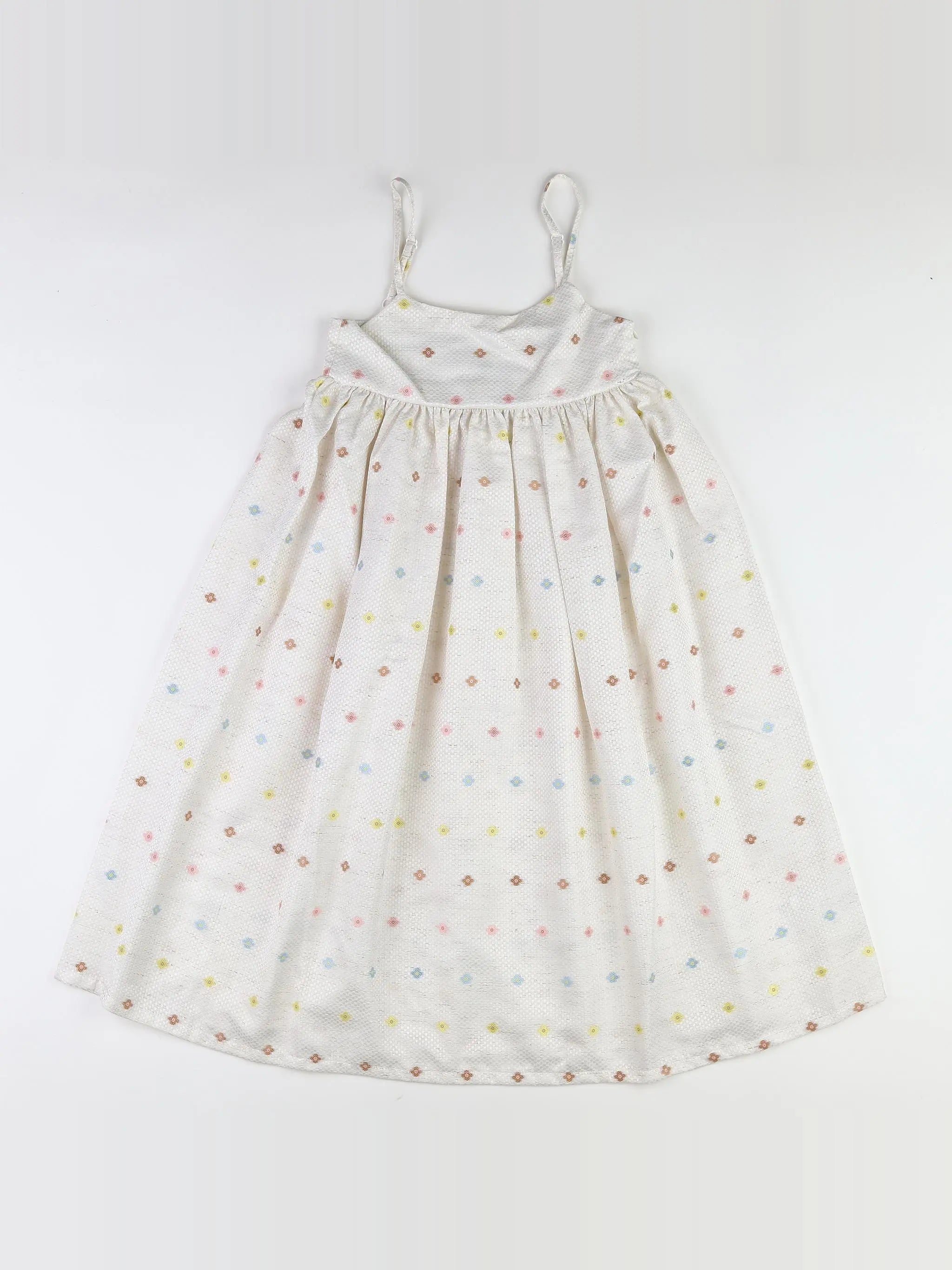 The new society - robe blanc, multicolore (état neuf) - 10 ans